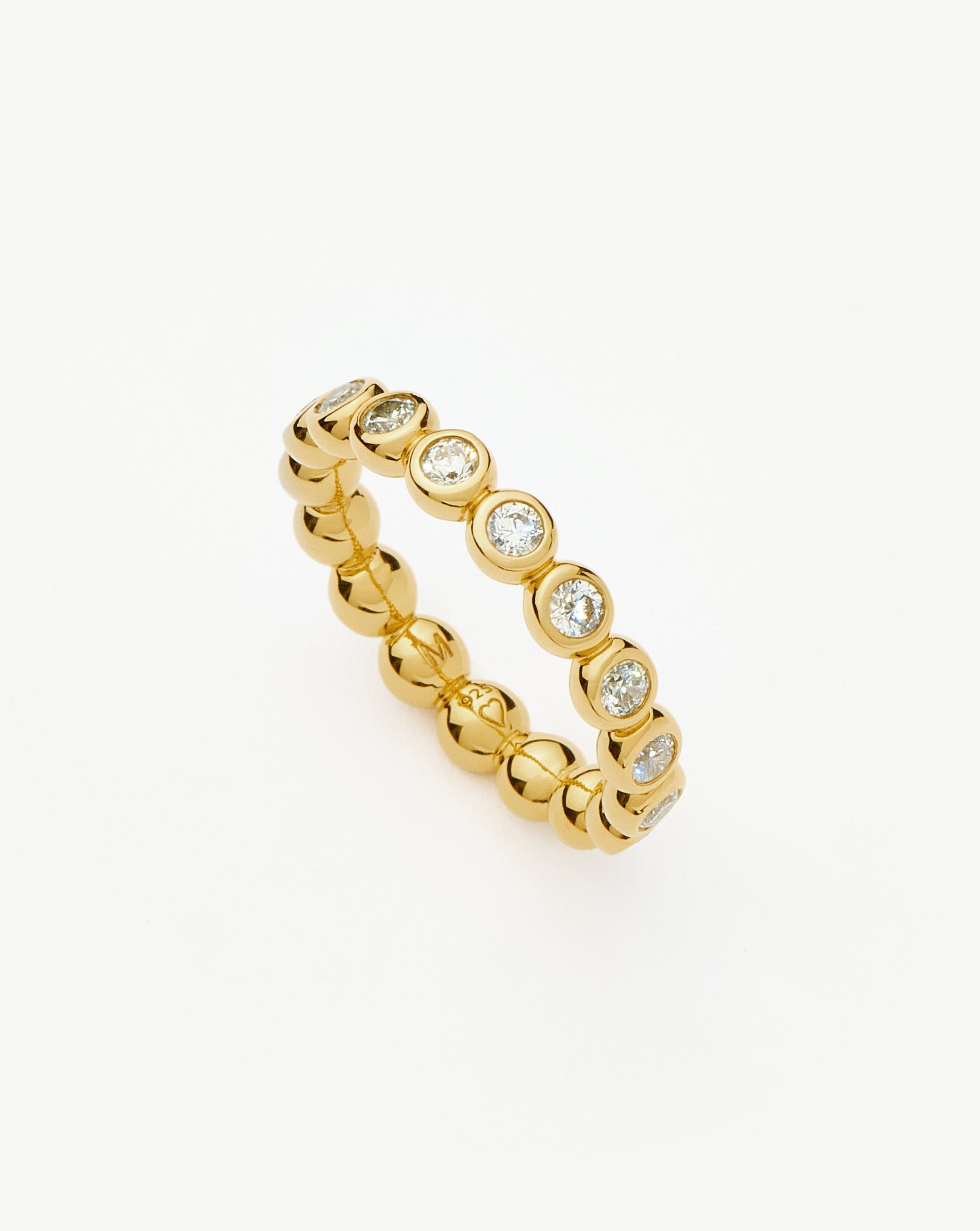 Tennis Eternity Stacking Ring | 18ct Gold Vermeil Cubic Zirconia Rings Missoma 