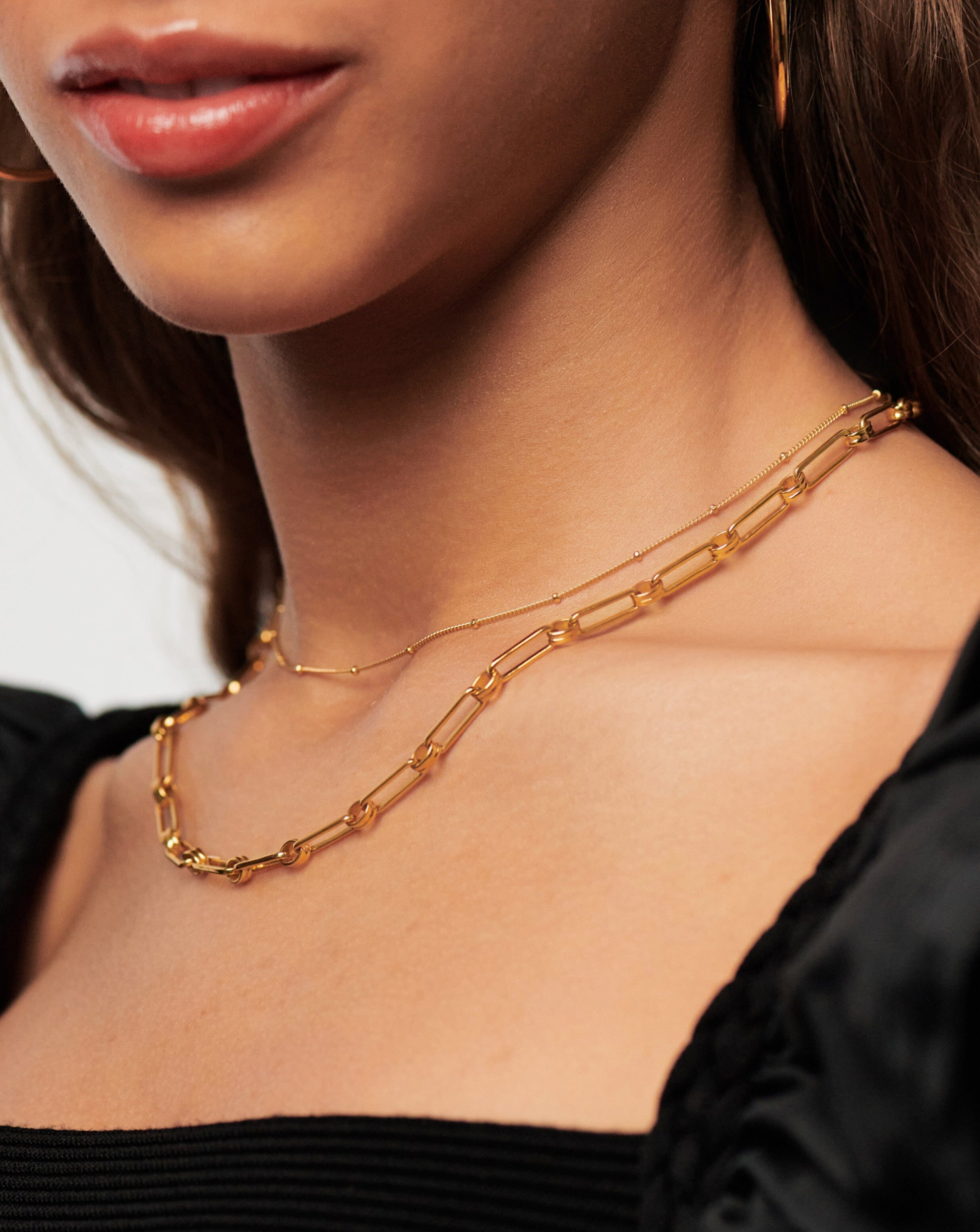 Aegis Chain Choker Necklace Set | 18ct Gold Plated Vermeil Necklaces Missoma 