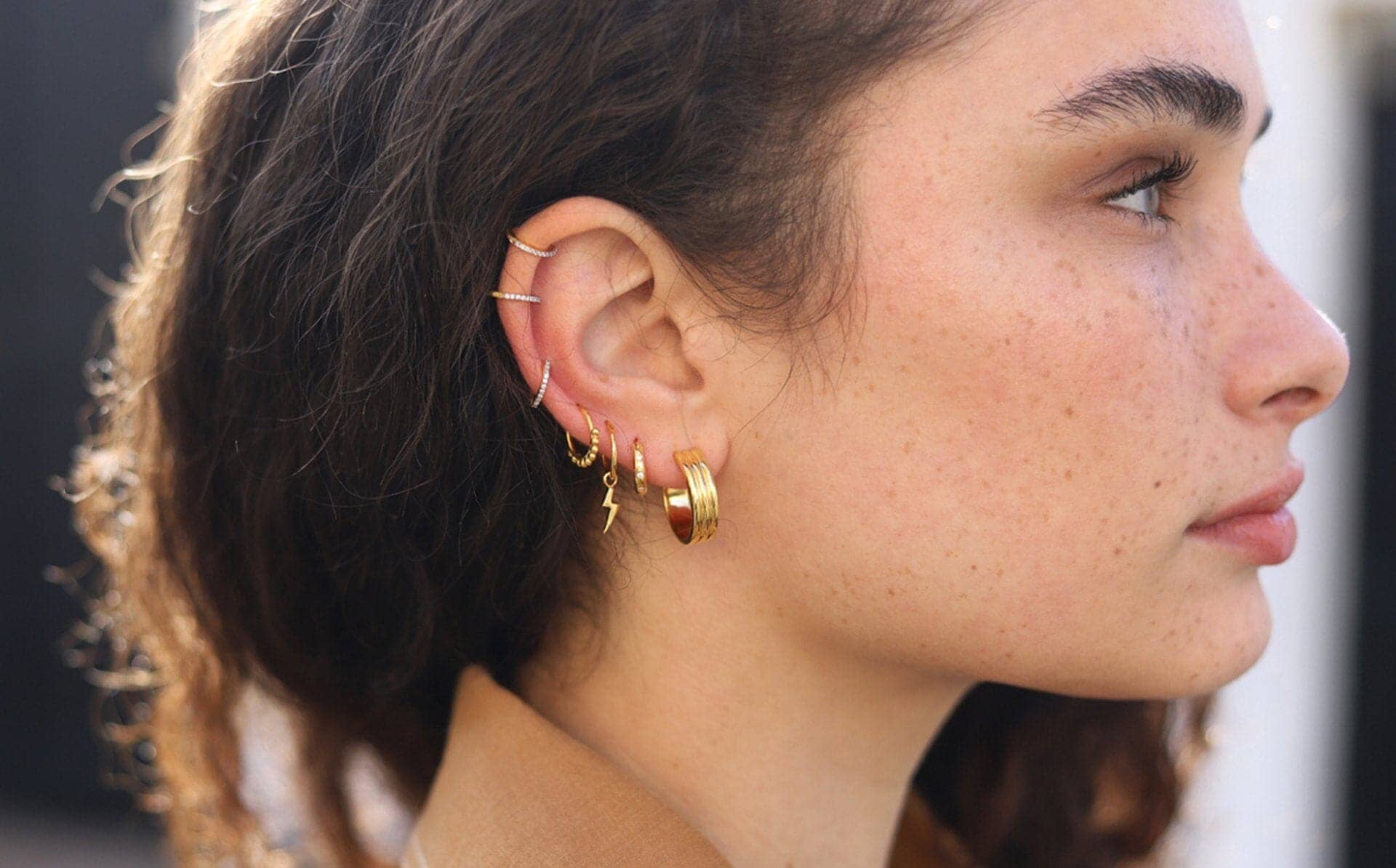 Ancien Hoop Earrings | 18ct Gold Plated Vermeil Earrings Missoma 