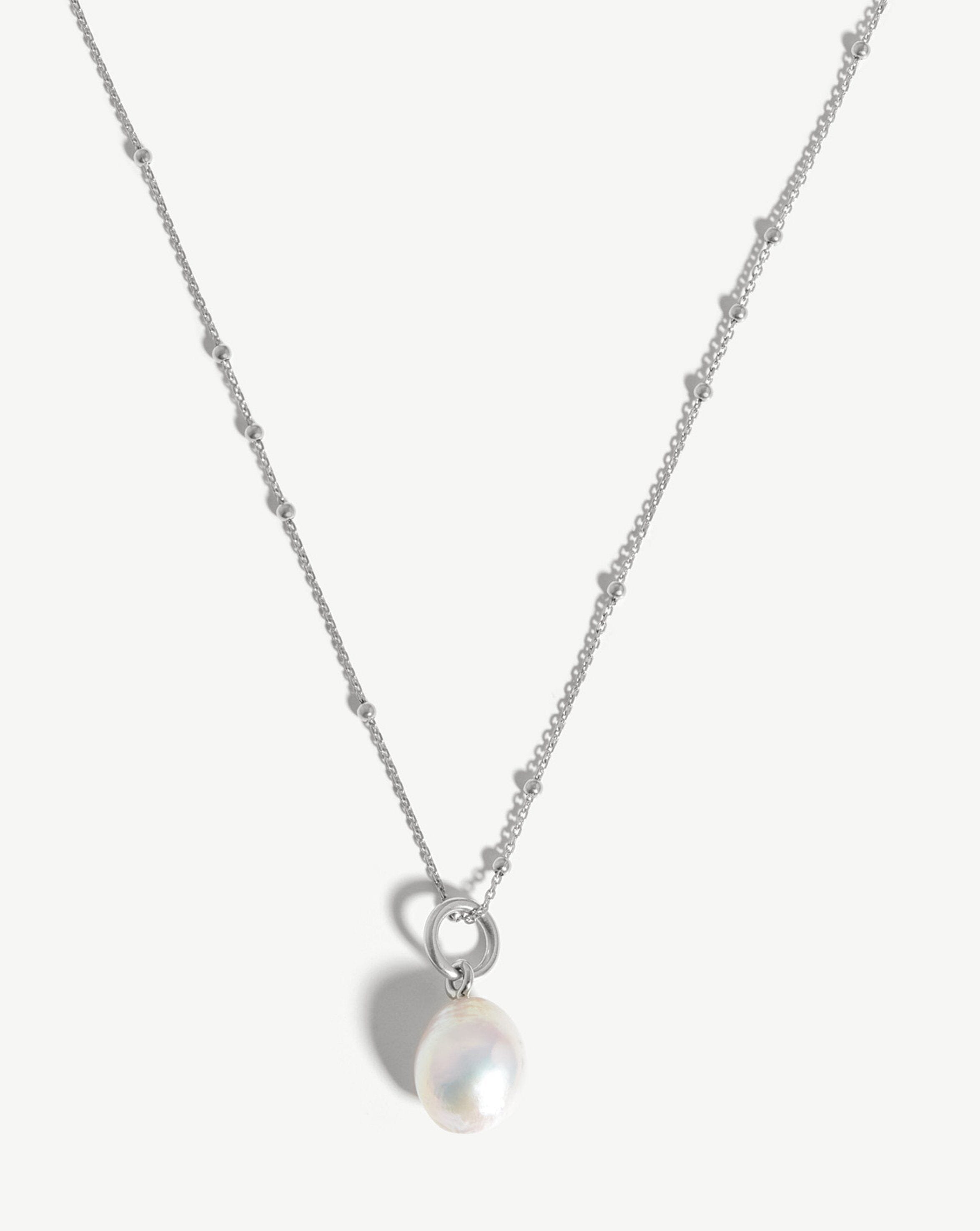 Baroque Pearl Chain Necklace | Sterling Silver/Pearl Necklaces Missoma 