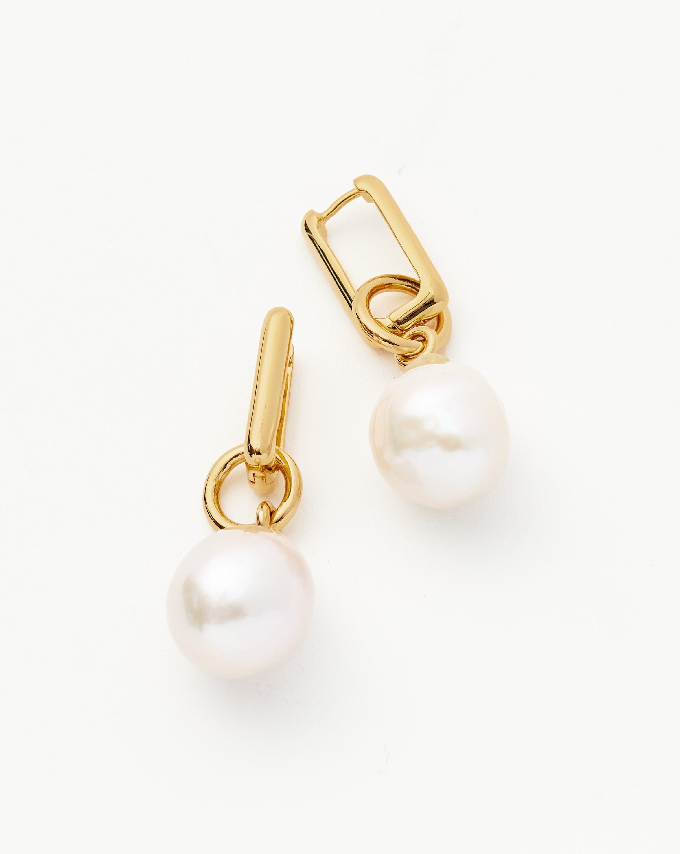 Baroque Pearl Ovate Earrings | 18ct Gold Plated Vermeil/Pearl Earrings Missoma 
