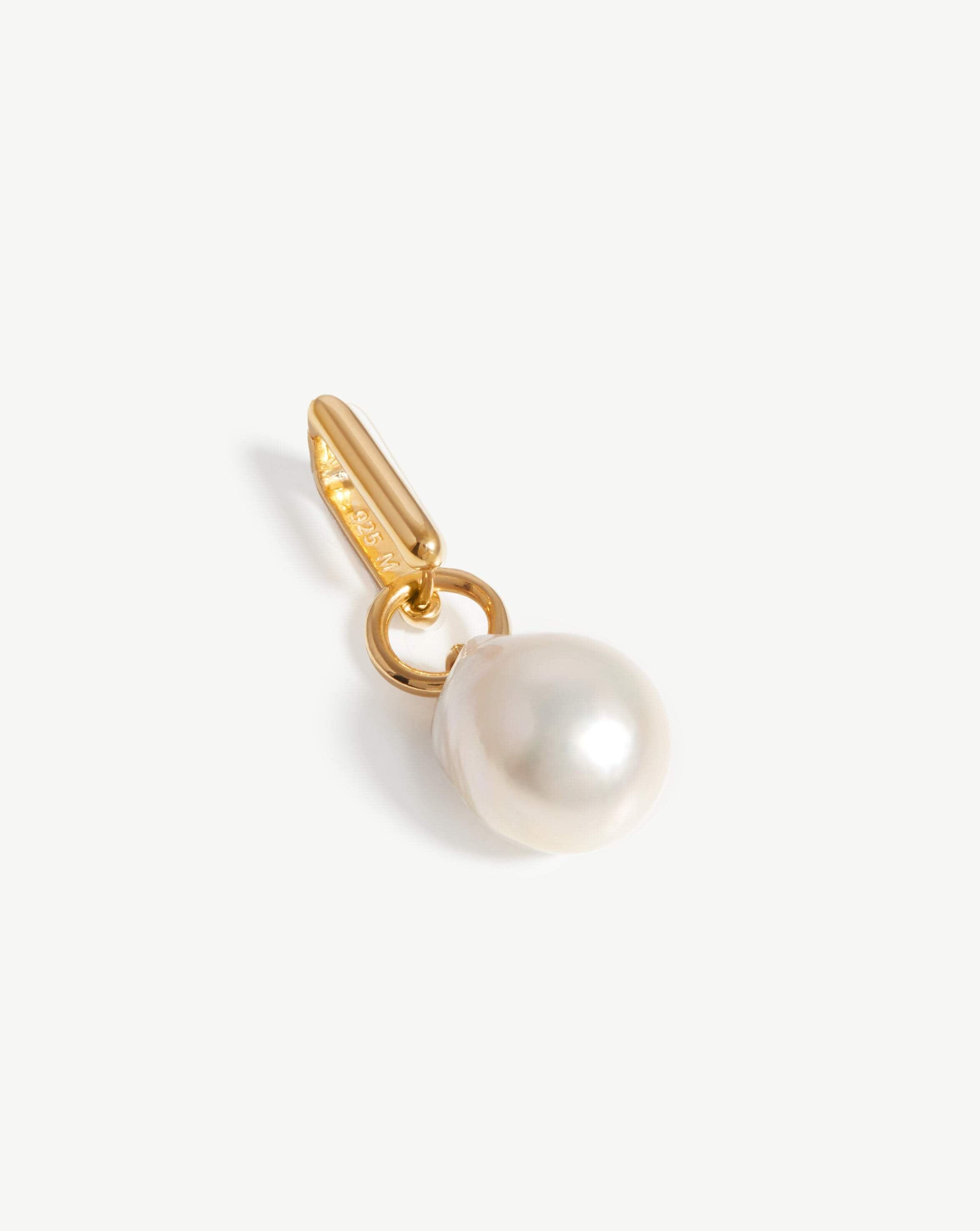 Baroque Pearl Single Ovate Earring | 18ct Gold Plated Vermeil/Pearl Earrings Missoma 