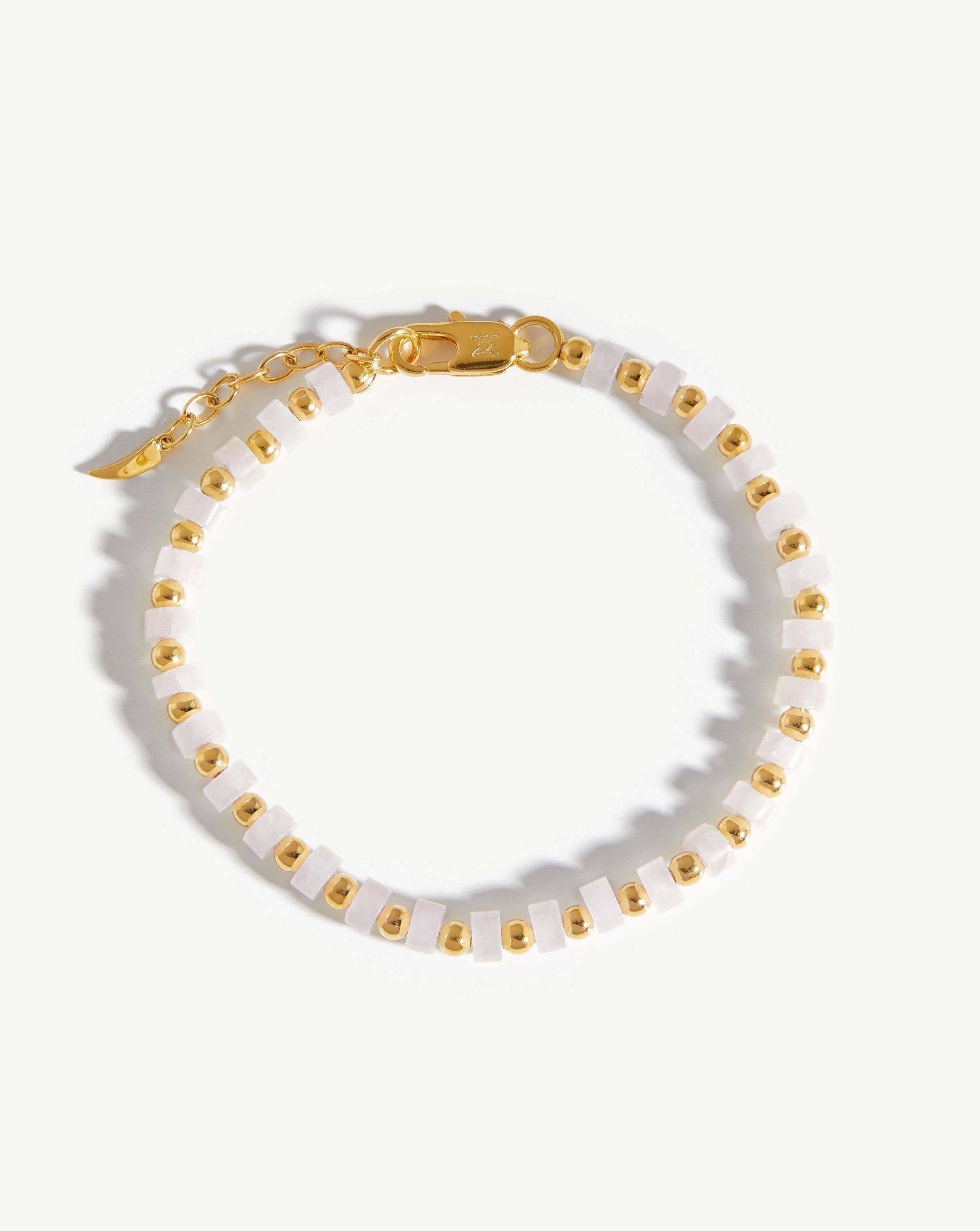 Beaded Bracelet | 18ct Gold Plated/White Bracelets Missoma 