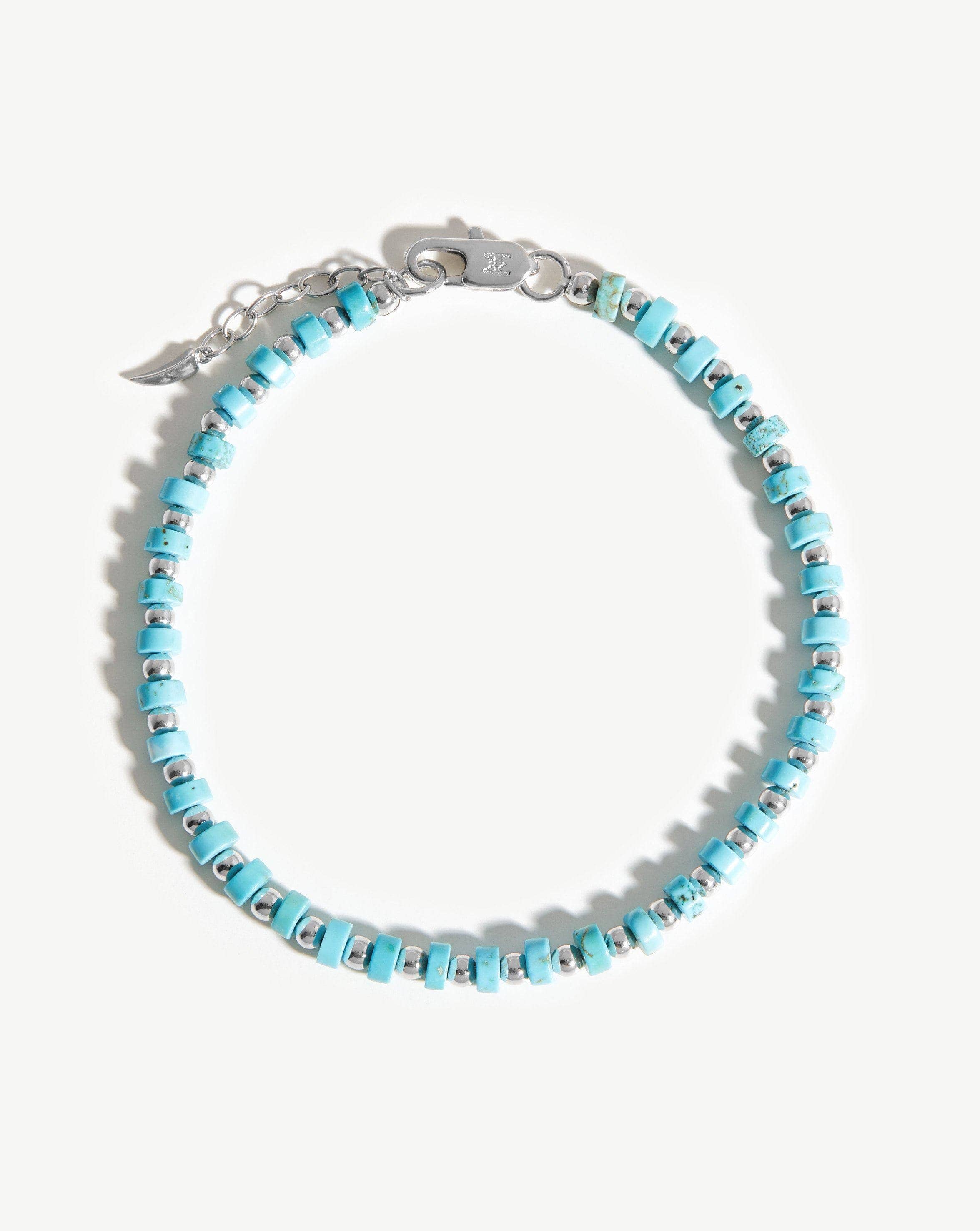 Beaded Bracelet | Silver Plated/Turquoise Bracelets Missoma 