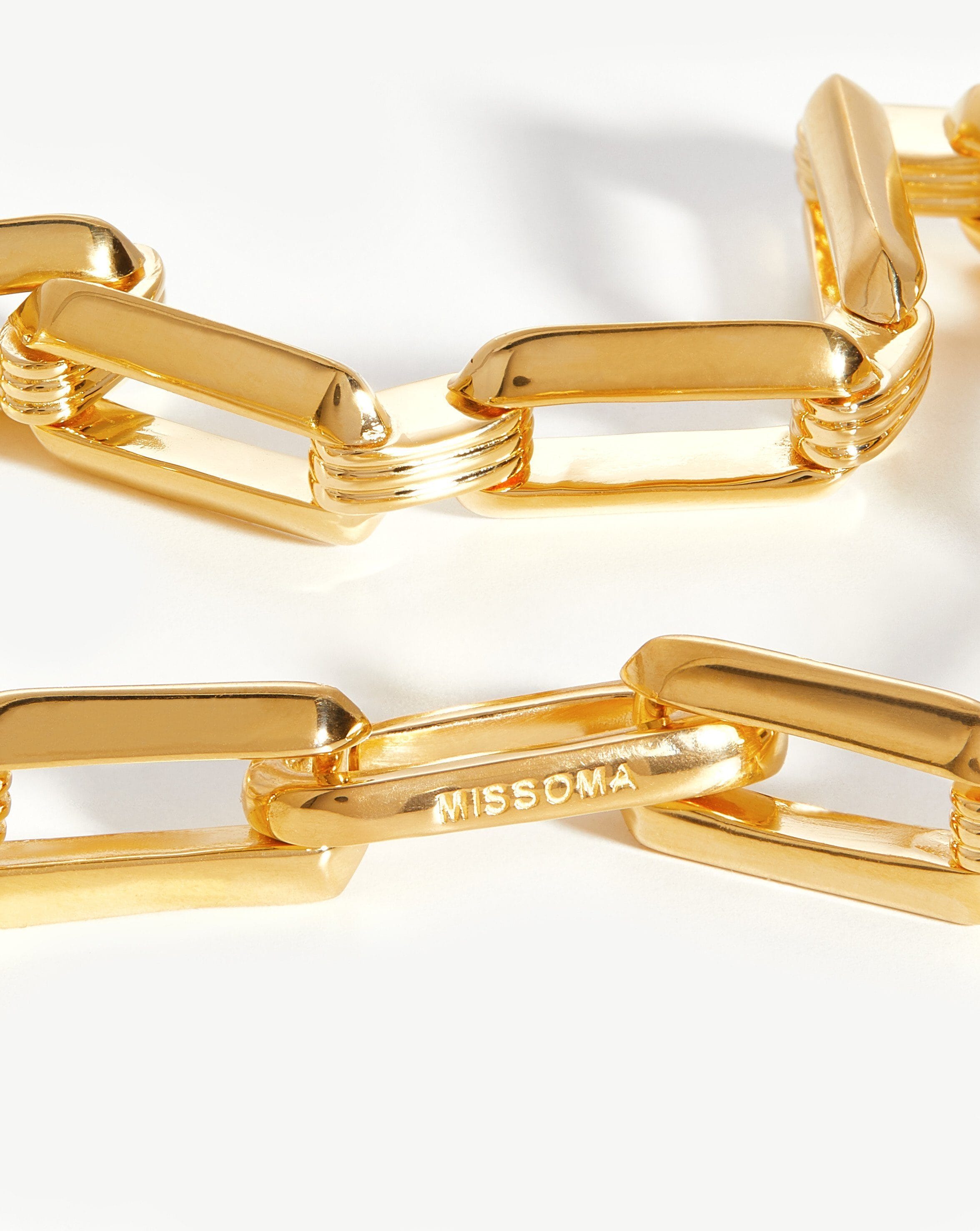 Bevelled Chain Bracelet | 18ct Gold Plated Bracelets Missoma 