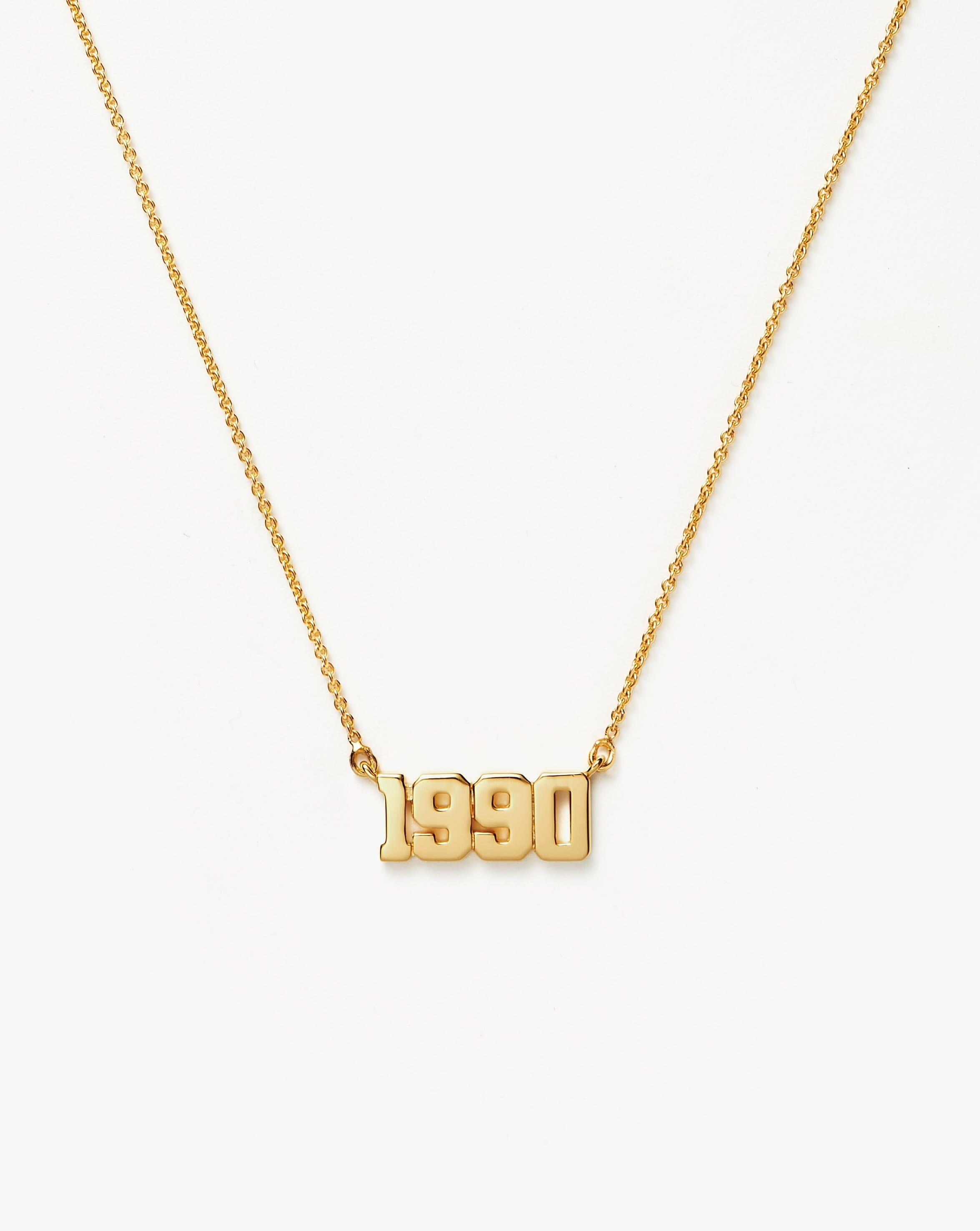 Birth Year Necklace - Year 1990 | 18ct Gold Plated Vermeil Necklaces Missoma 