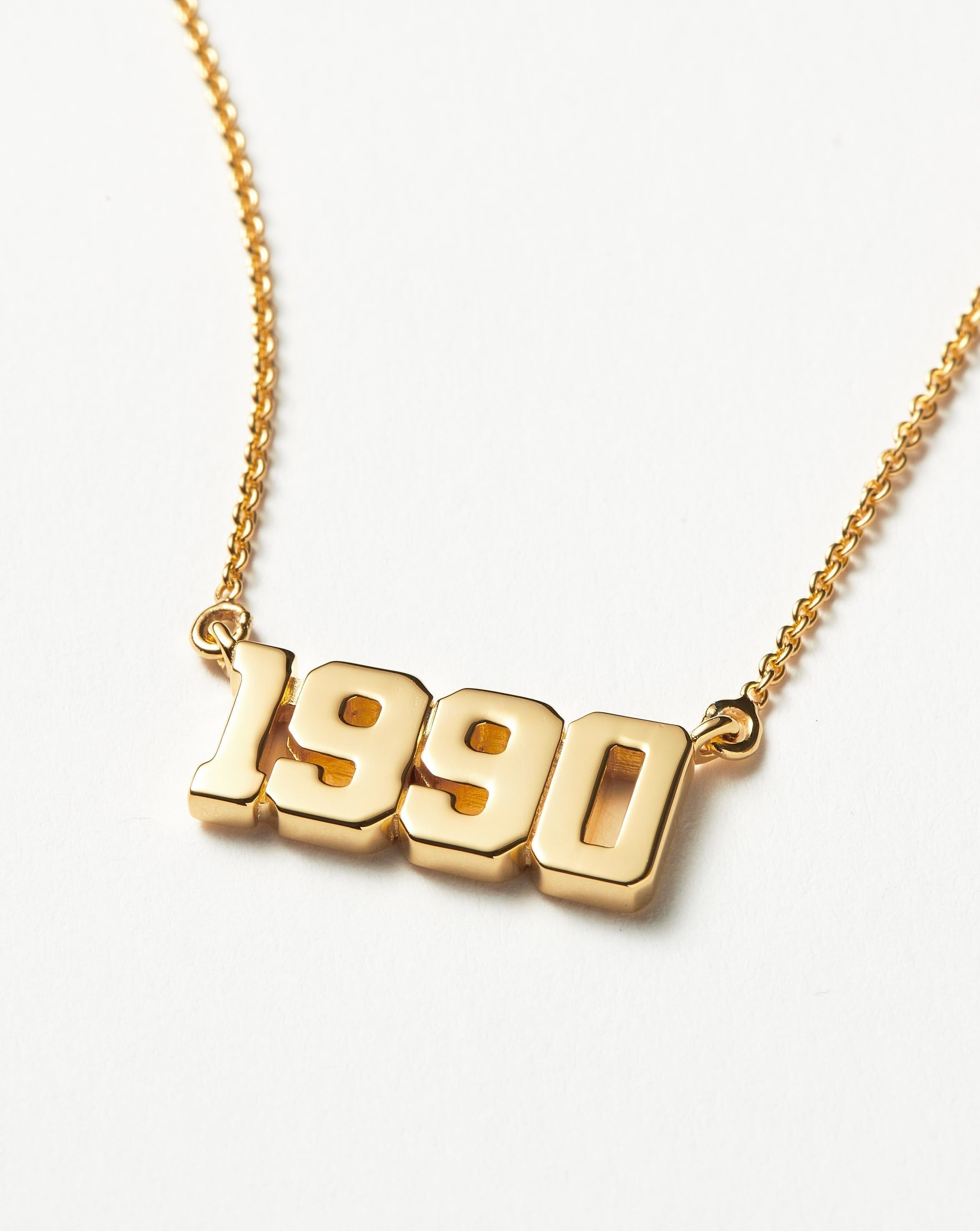 Birth Year Necklace - Year 1990 | 18ct Gold Plated Vermeil Necklaces Missoma 