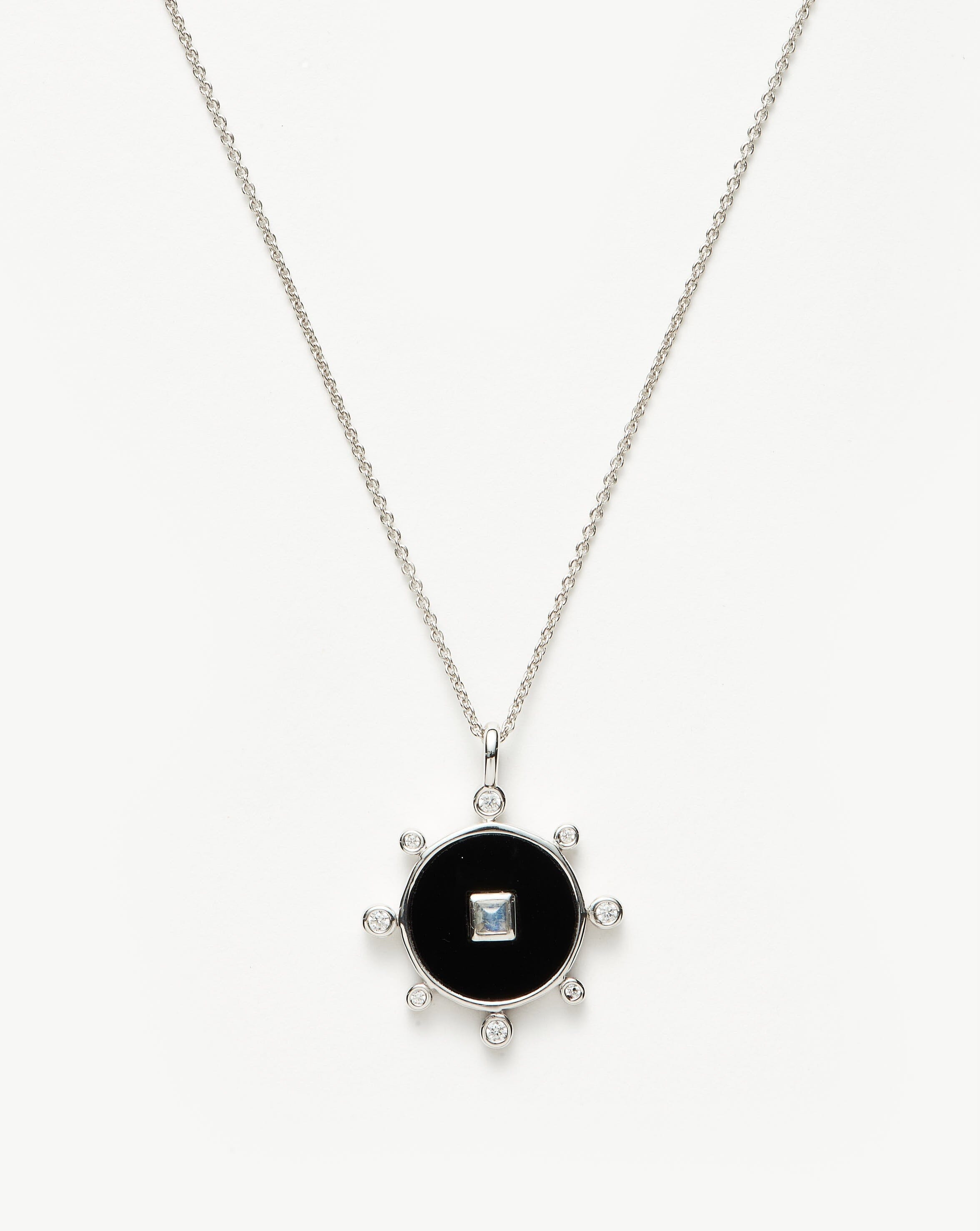 Black Onyx Amulet Pendant Necklace | Sterling Silver/Black Onyx Necklaces Missoma Sterling Silver/Black Onyx 