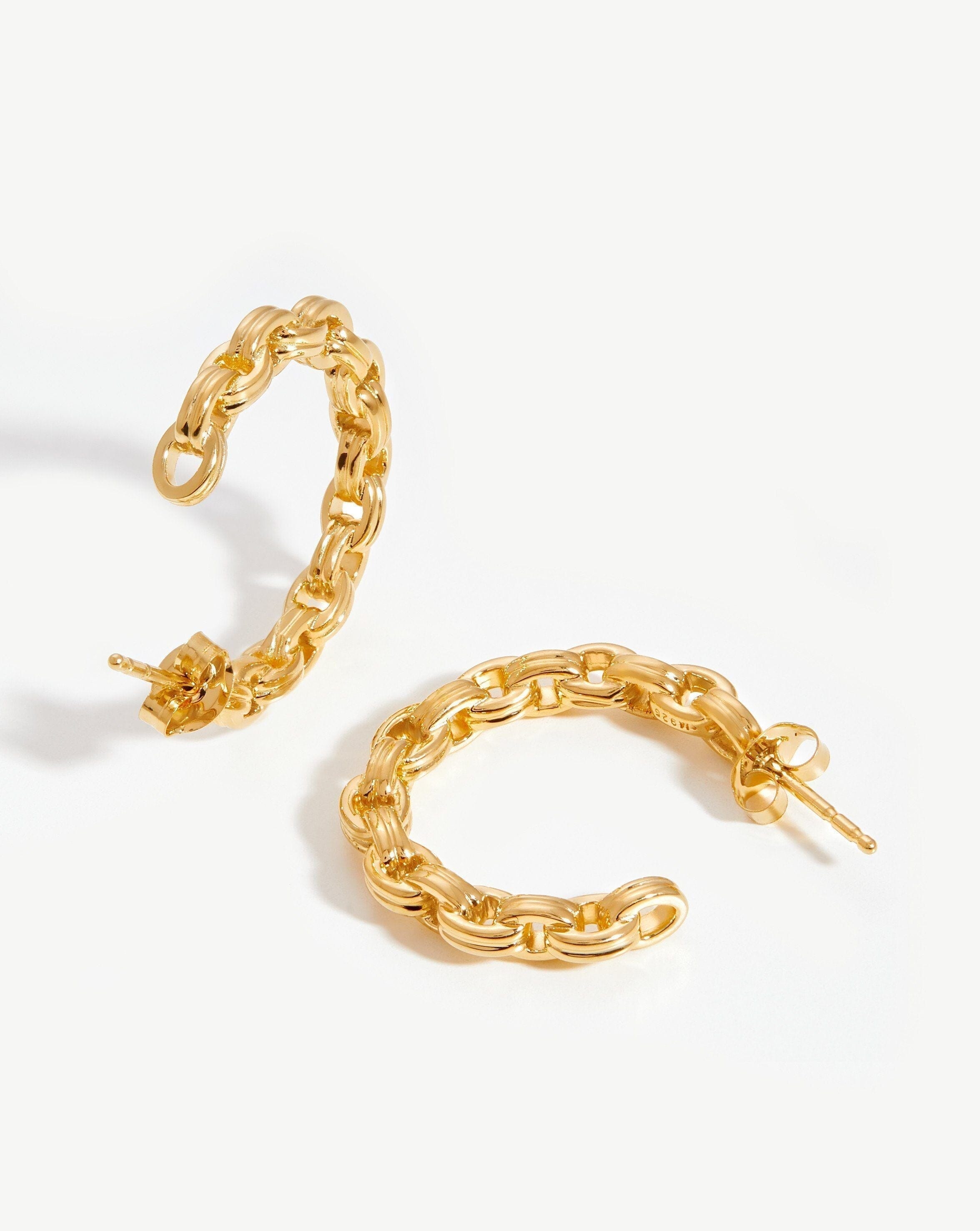 Bond Hoop Earrings | 18ct Gold Plated Vermeil Earrings Missoma 