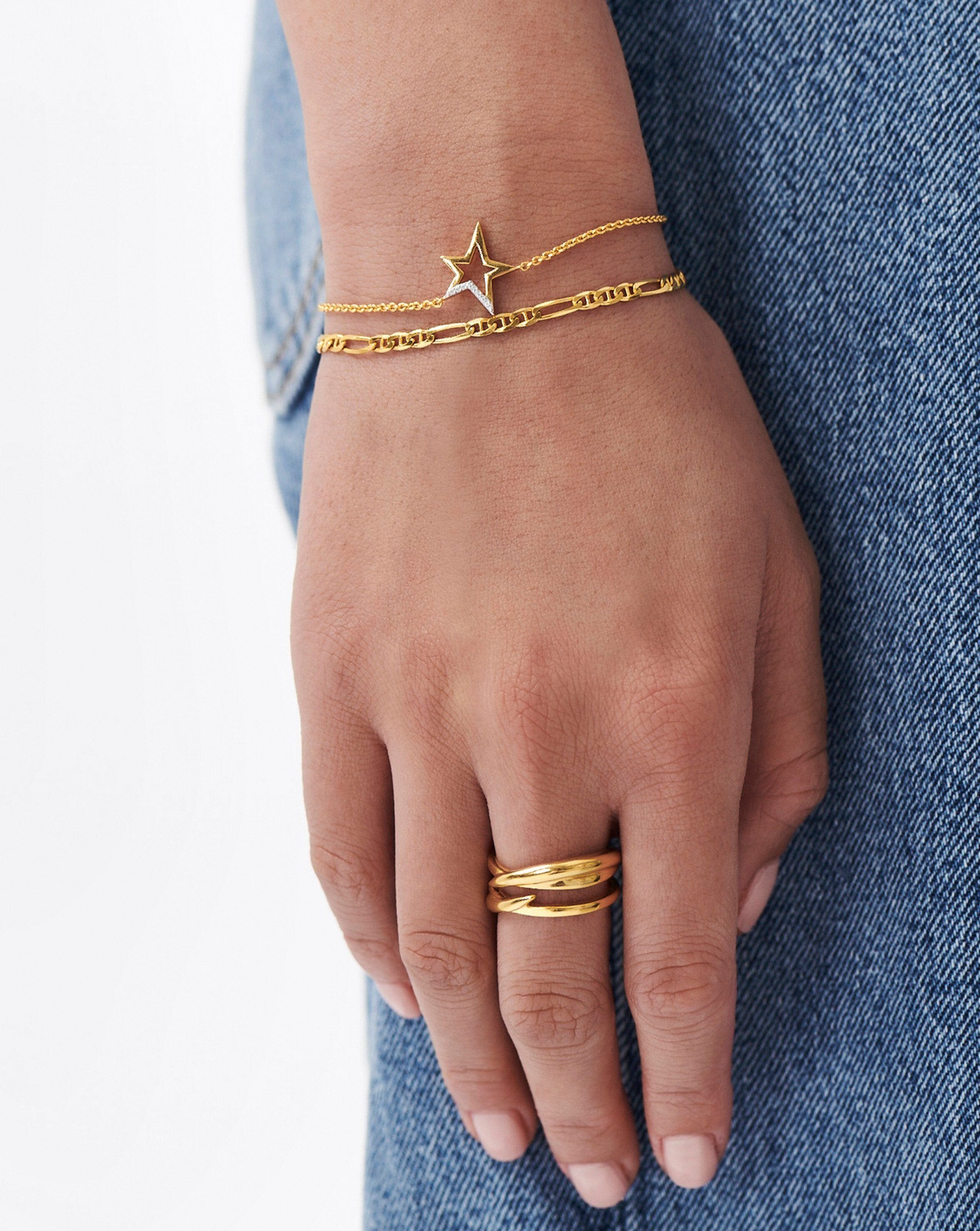 Celestial Pave Star Bracelet | 18ct Gold Plated Vermeil/Cubic Zirconia Bracelets Missoma 