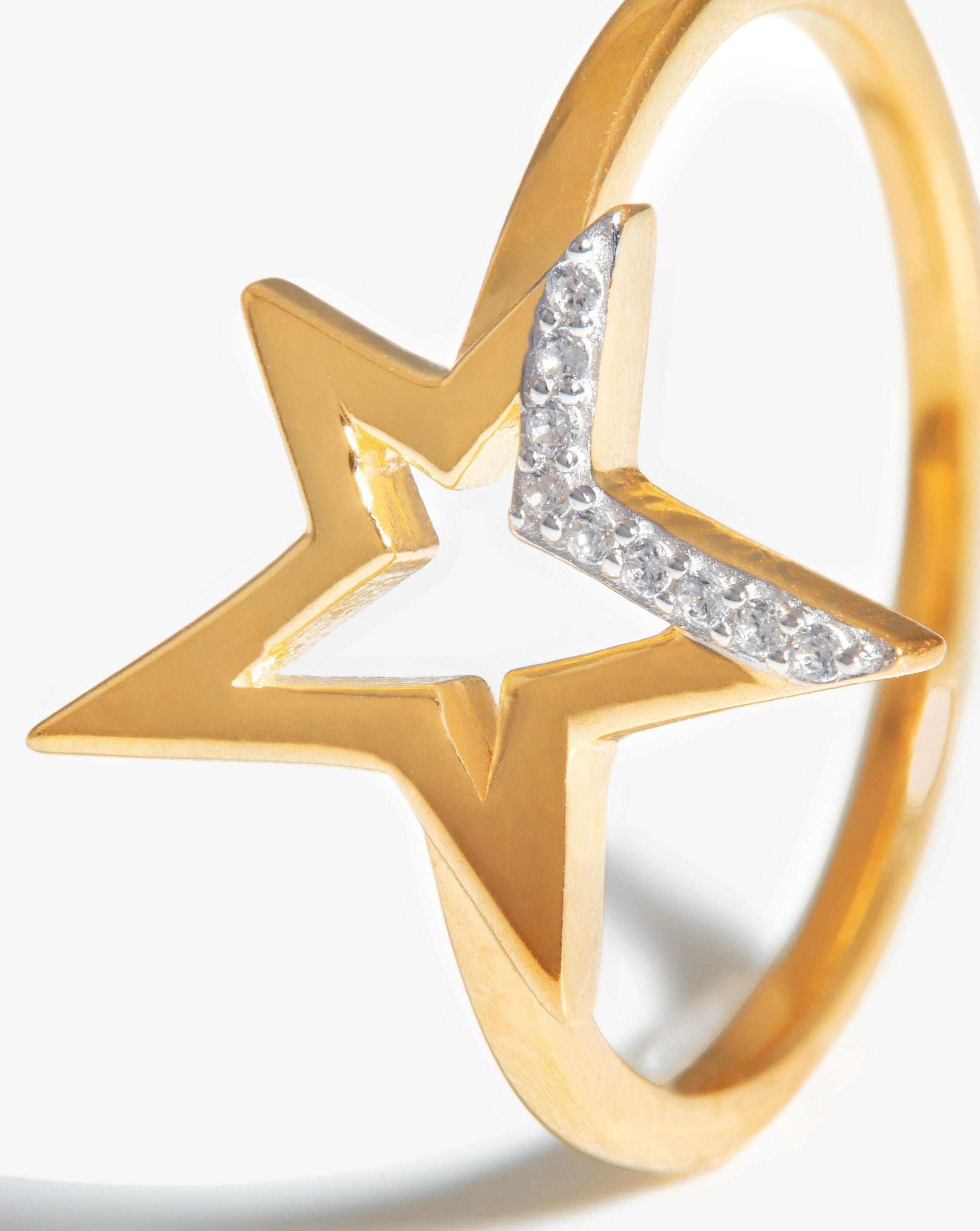 Celestial Pave Star Ring | 18ct Gold Plated Vermeil/Cubic Zirconia Rings Missoma 