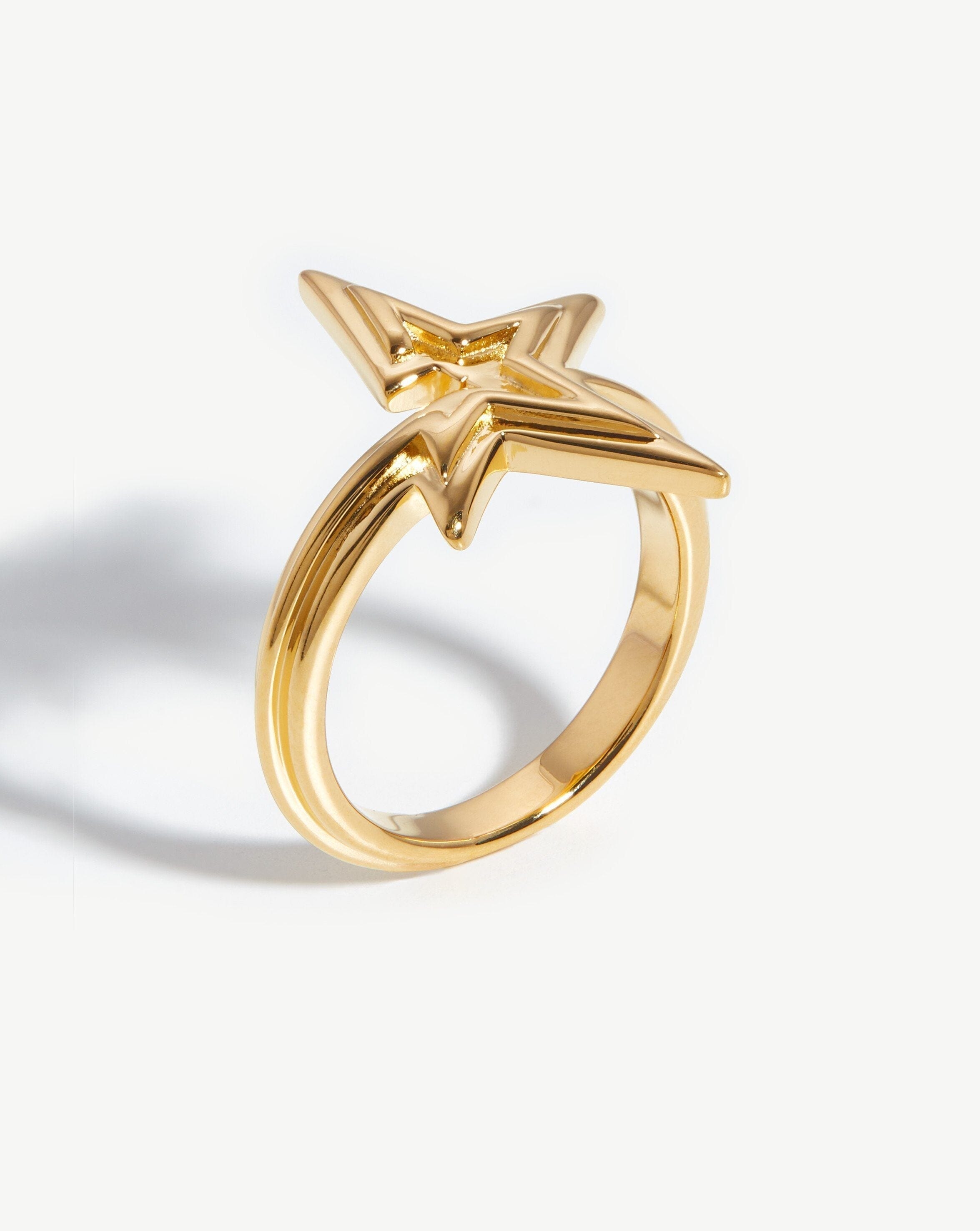 Celestial Ridge Star Ring | 18ct Gold Plated Vermeil Rings Missoma 