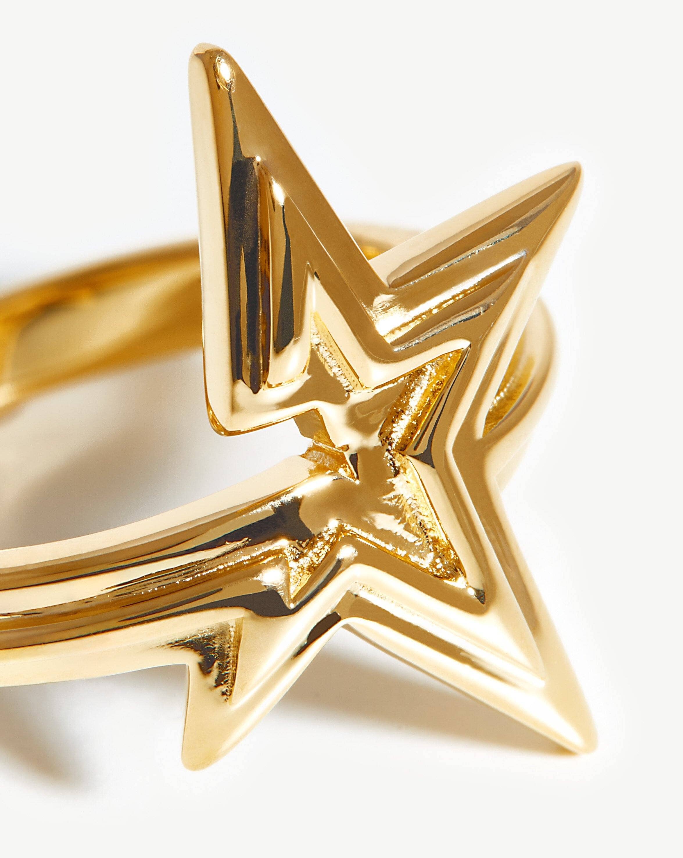 Celestial Ridge Star Ring | 18ct Gold Plated Vermeil Rings Missoma 