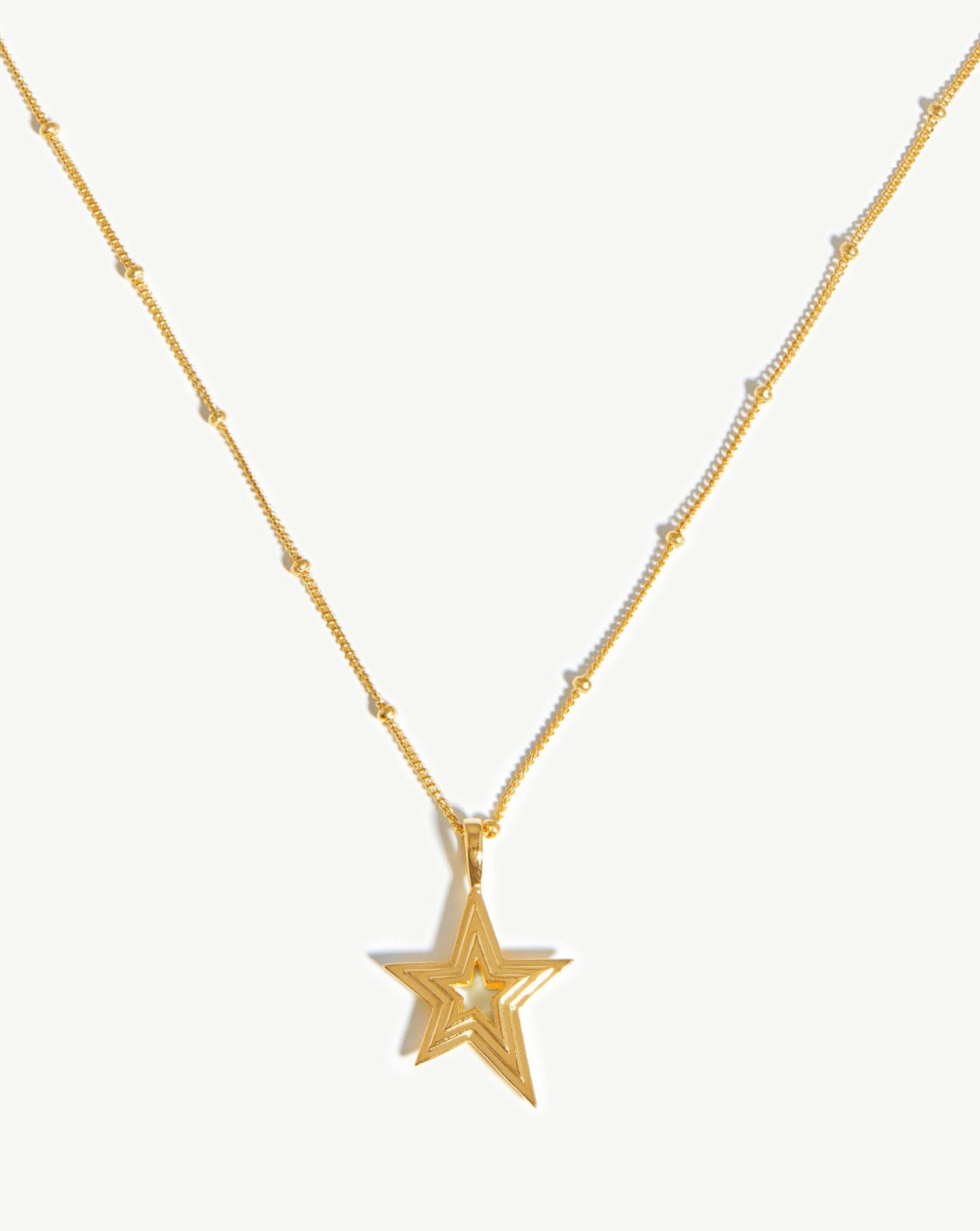 Celestial Star Ridge Pendant Necklace | 18ct Gold Plated Vermeil Necklaces Missoma 