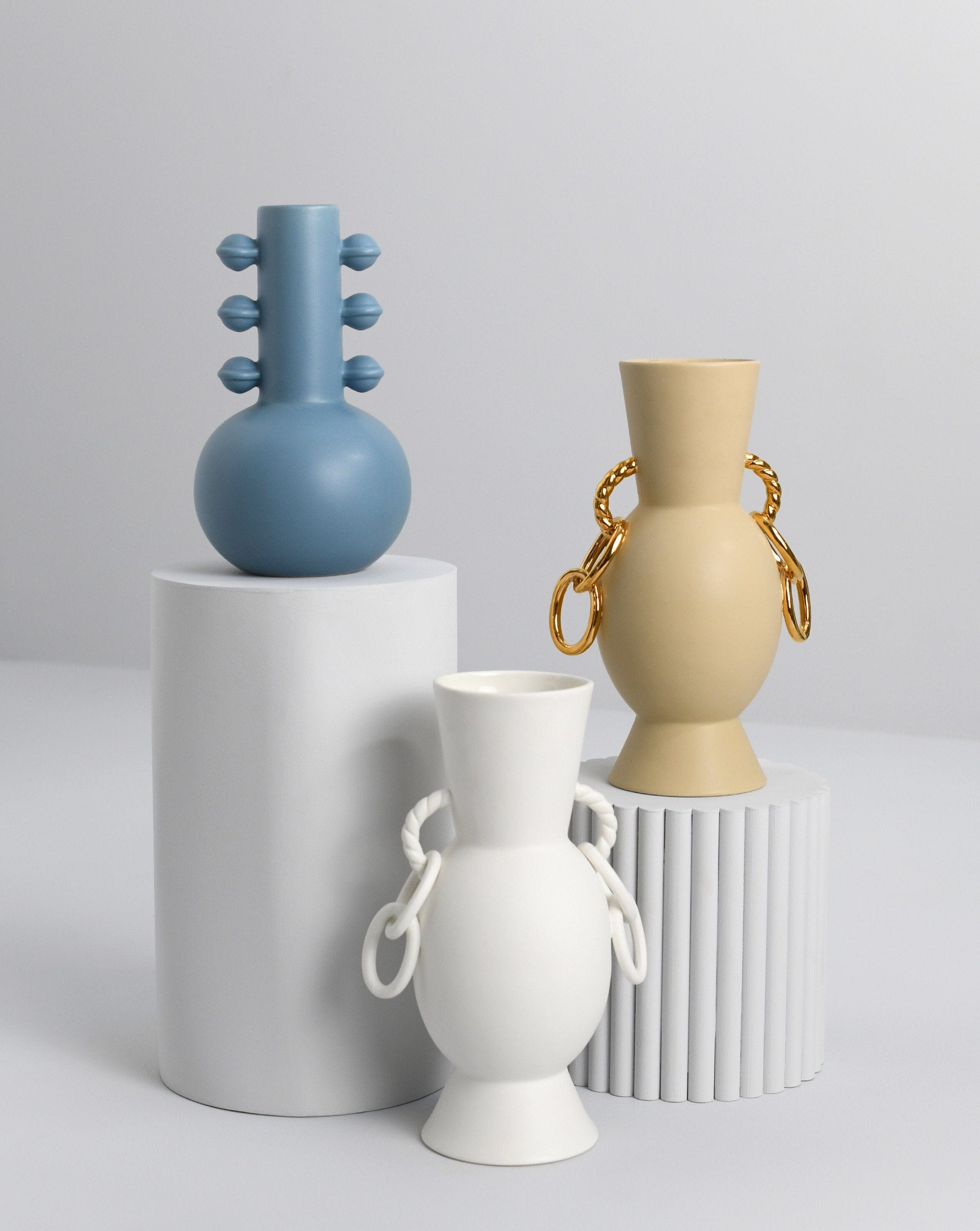 Chain Reaction Ceramic Vase | Ceramic/Beige Homeware Missoma 