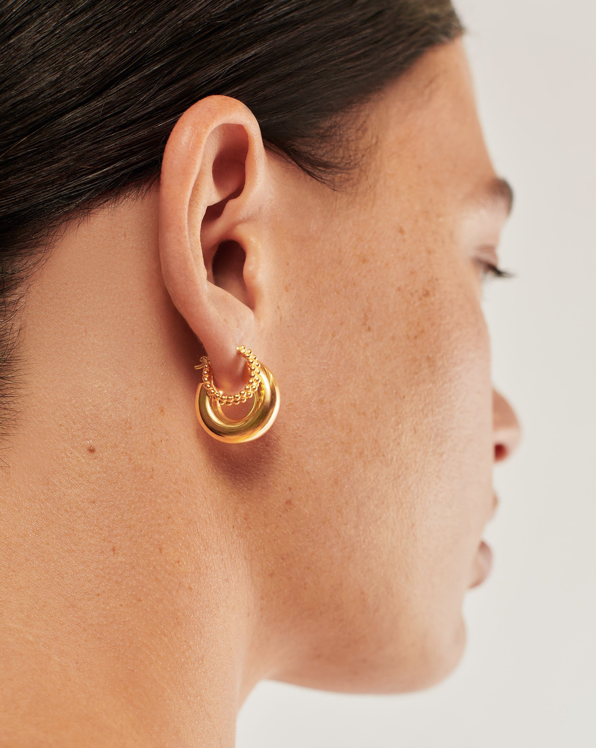 Chubby & Baya Hoop Earring Set | 18ct Gold Plated Vermeil Layering Sets Missoma 