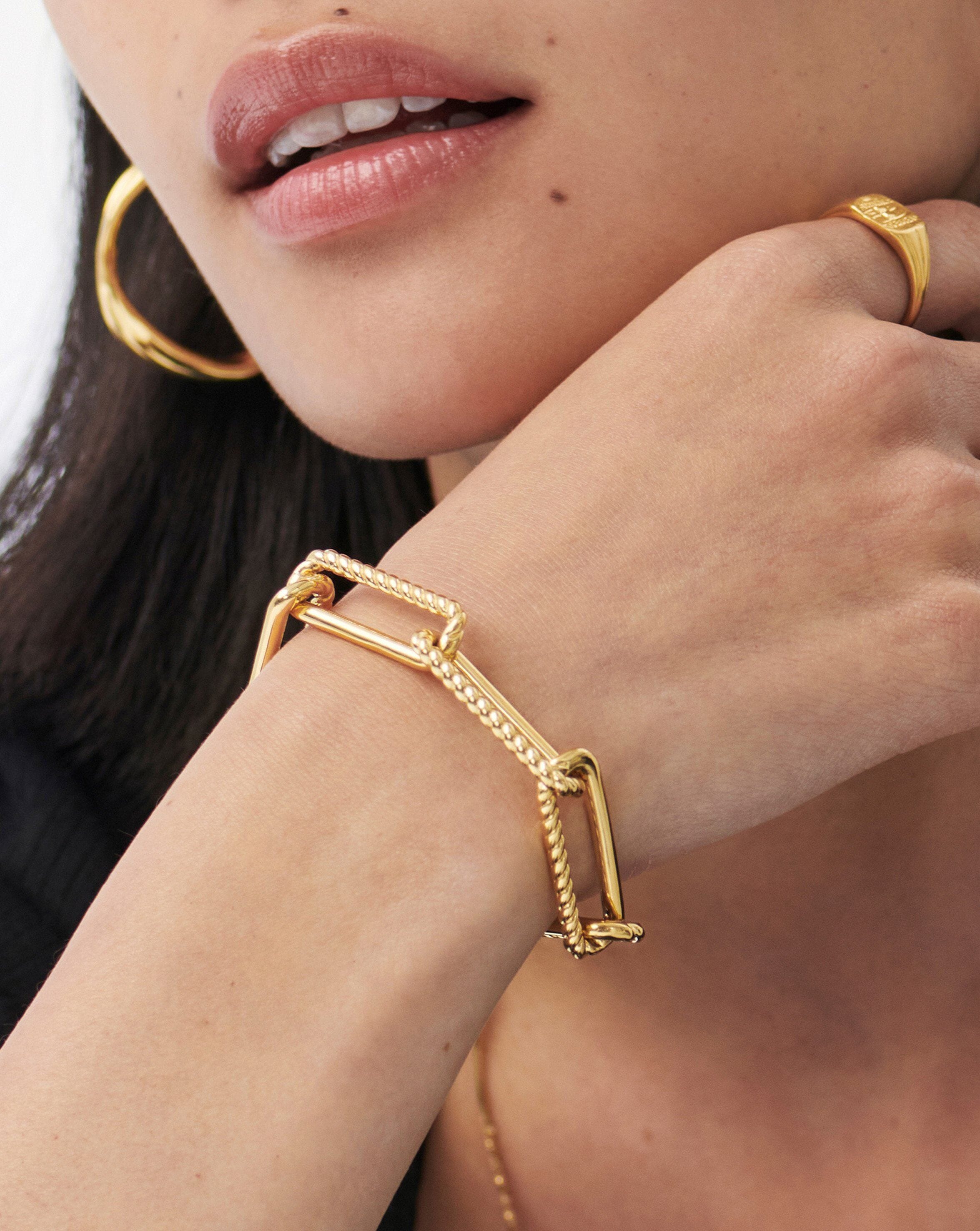 Chunky Half Radial Chain Bracelet | 18ct Gold Plated Bracelets Missoma 
