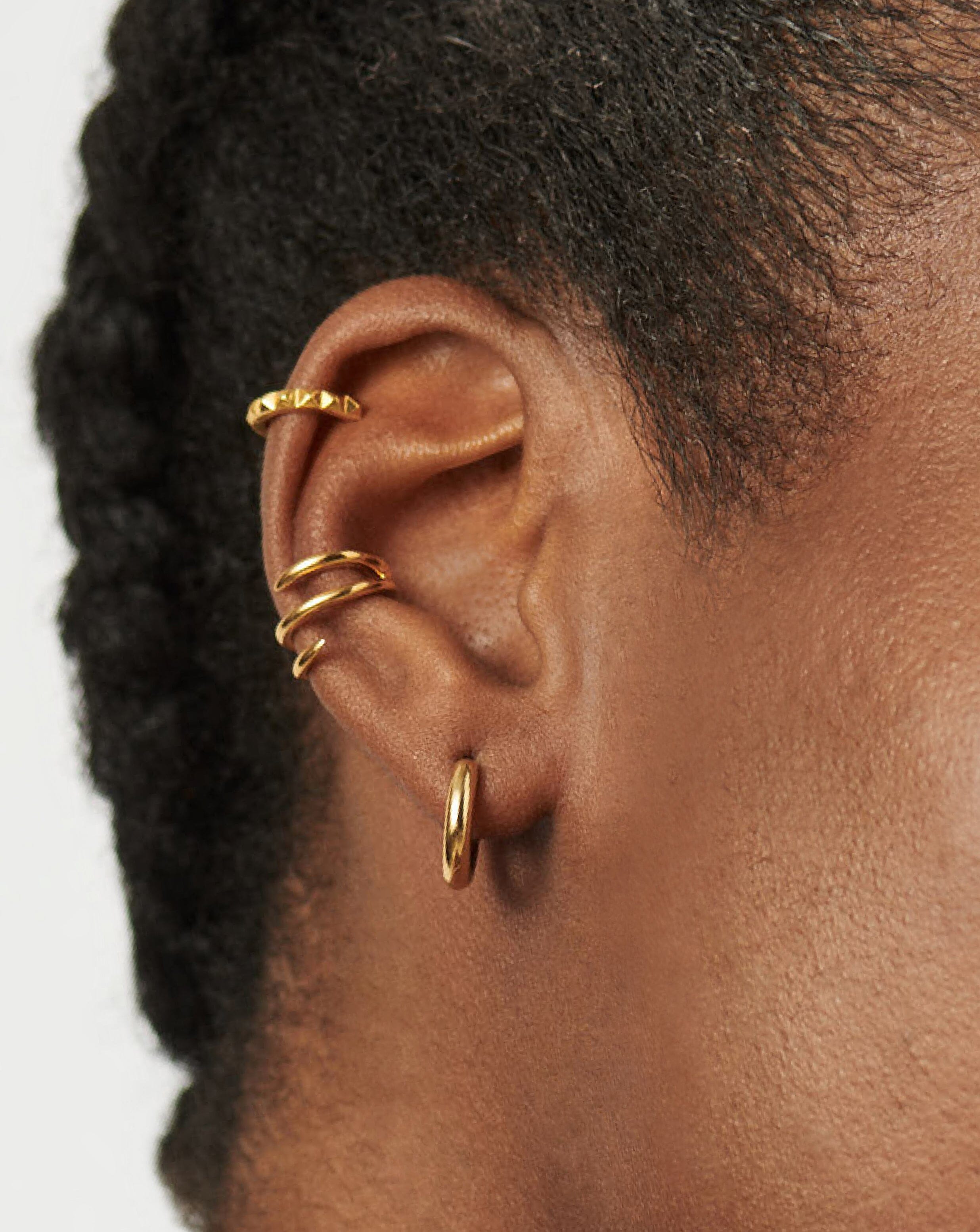Classic Tunnel Mini Hoop Earrings | 18ct Gold Plated Earrings Missoma 