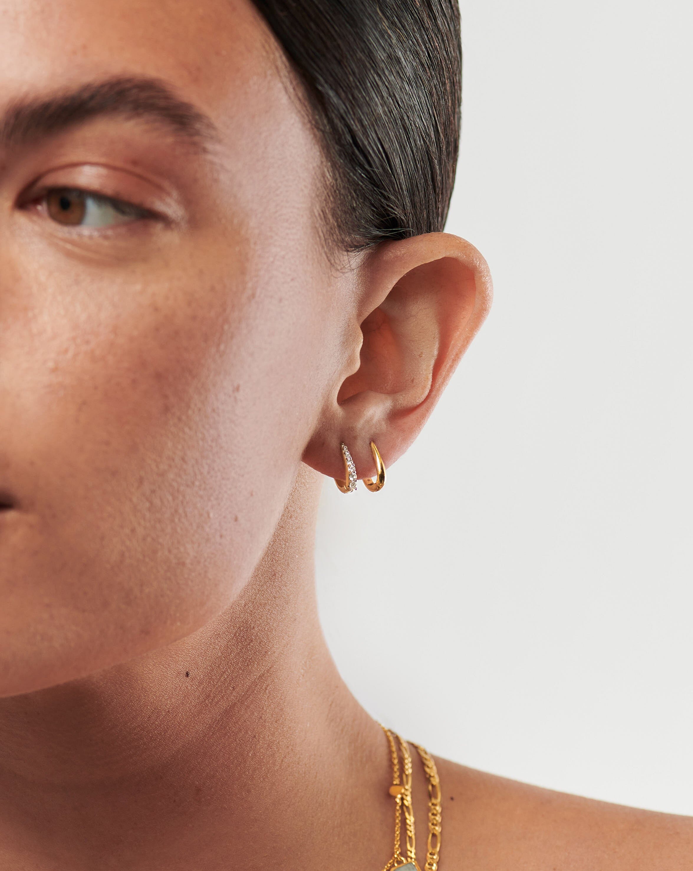 Claw Huggies | 18ct Gold Plated Vermeil/Pavé Earrings Missoma 