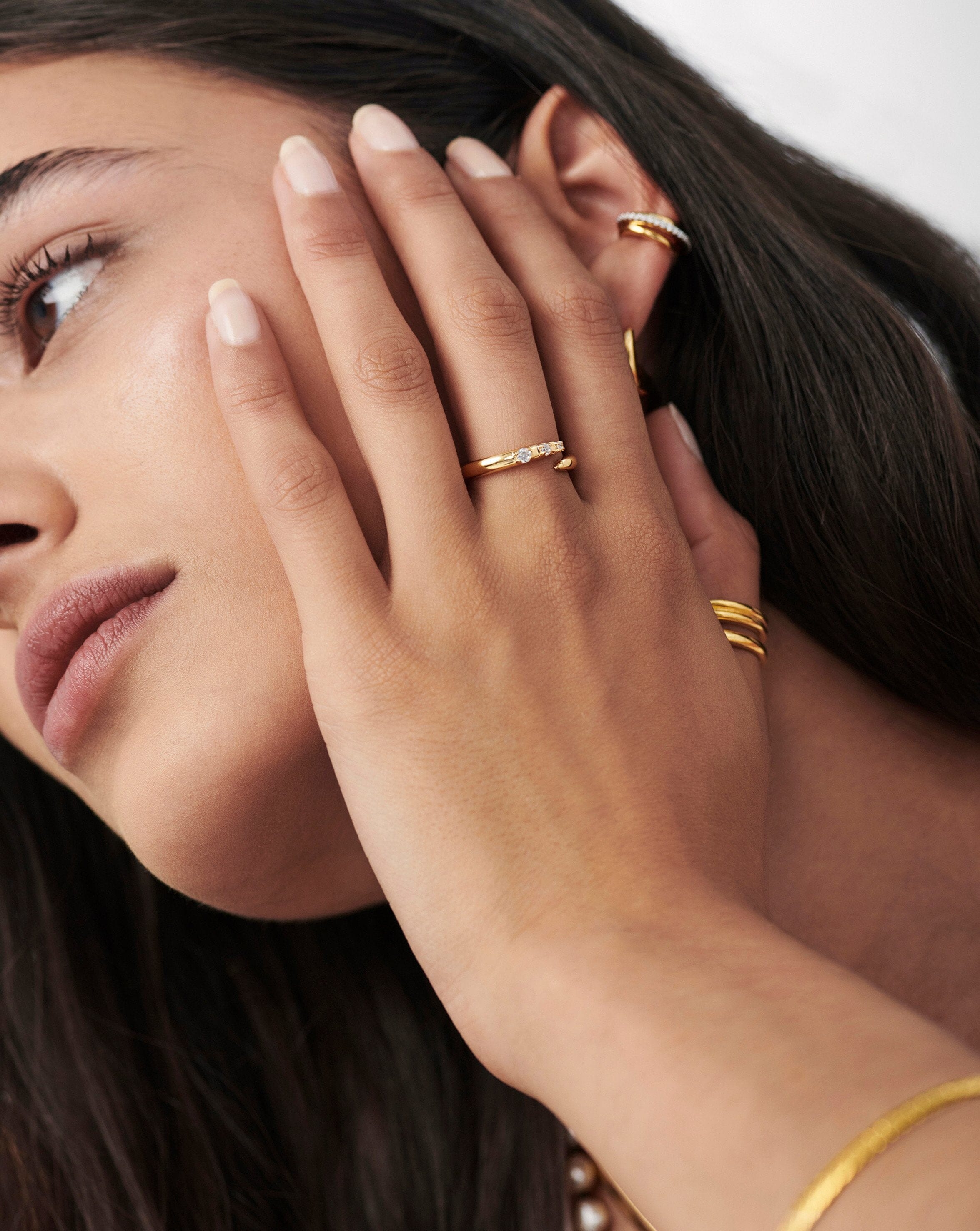 Claw Studded Ring | 18ct Gold Plated Vermeil/Cubic Zirconia Rings Missoma 