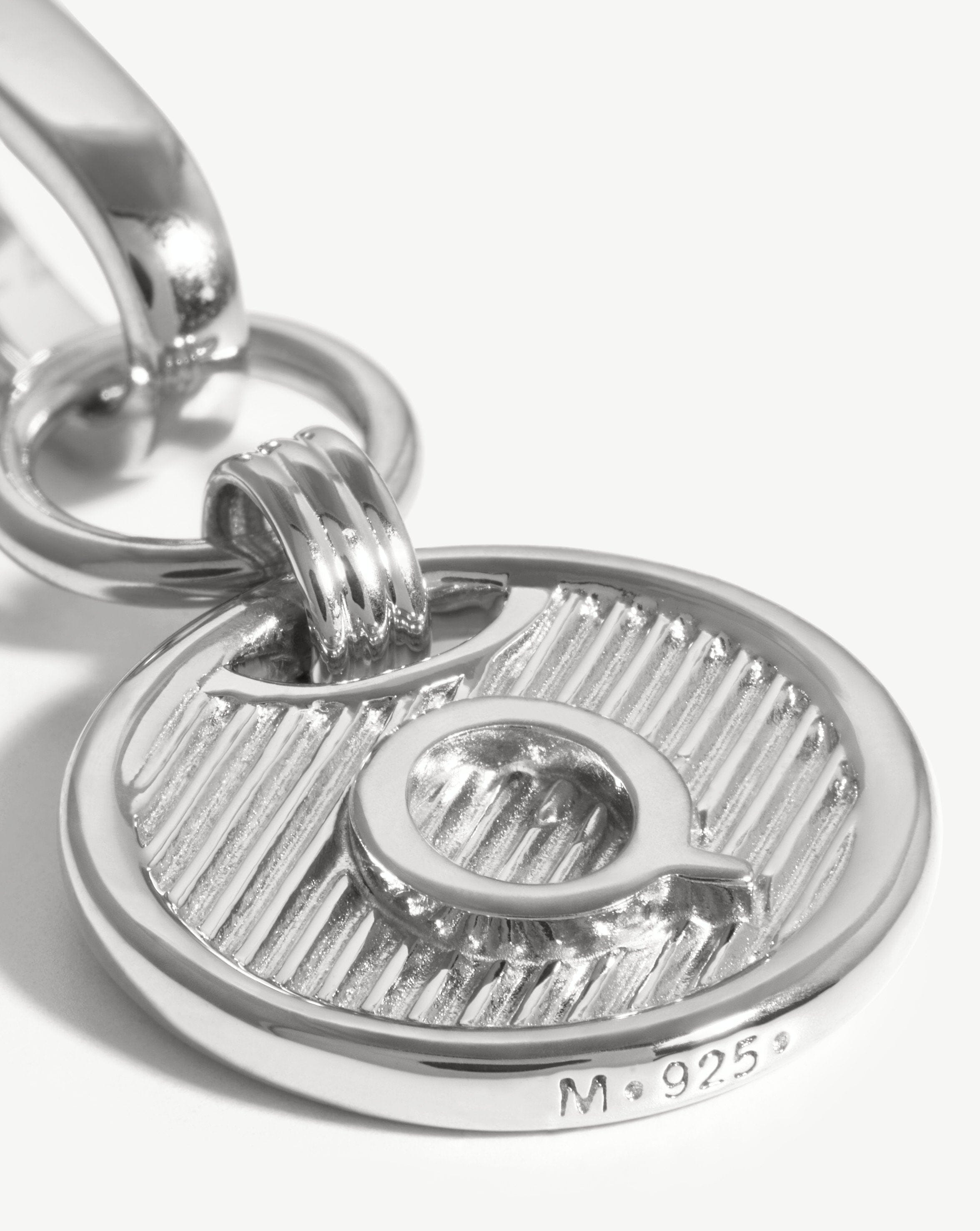 Clip-On Initial Pendant - Initial Q | Silver Plated Charms & Pendants Missoma 