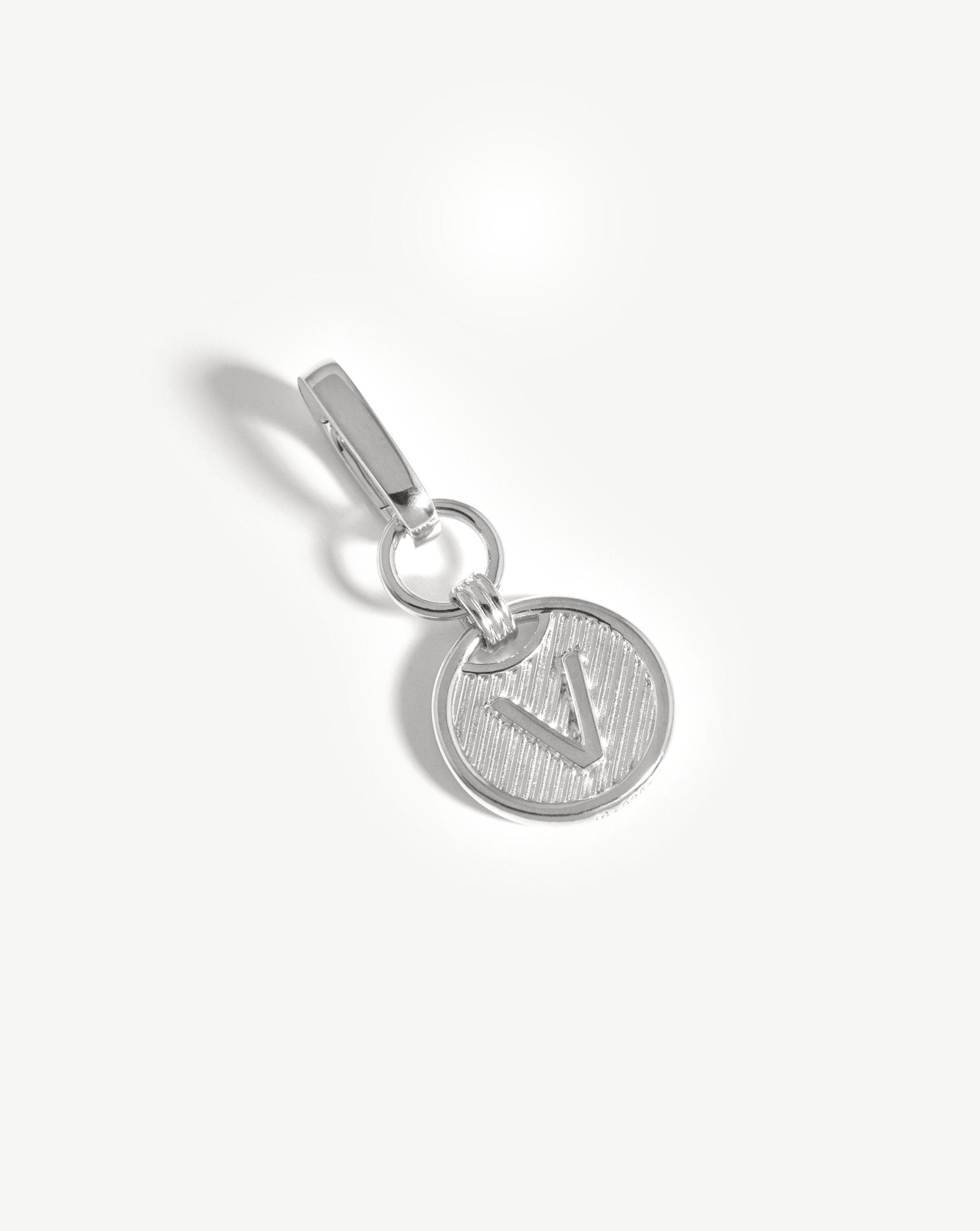 Clip-On Initial Pendant - Initial V | Silver Plated Charms & Pendants Missoma 