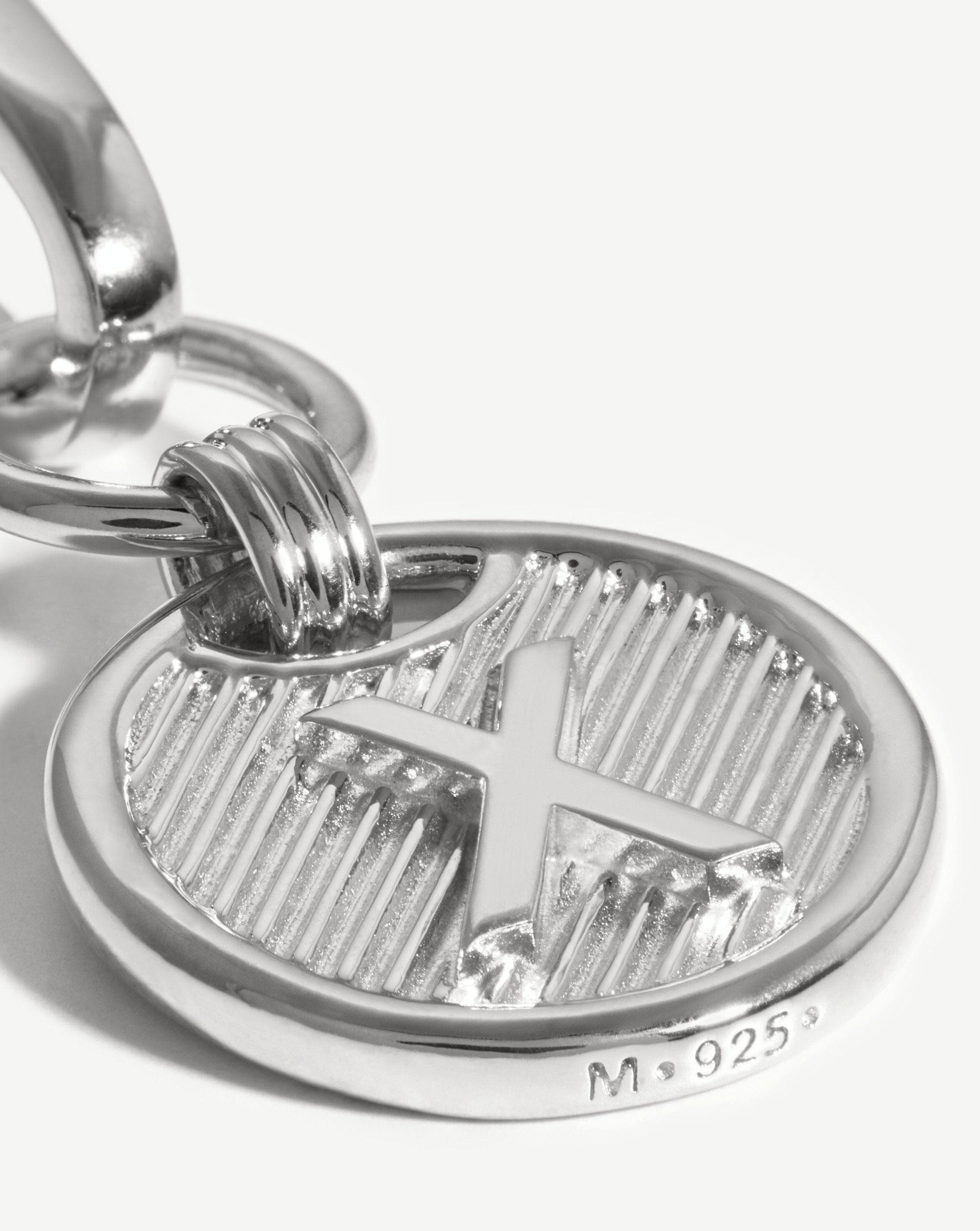 Clip-On Initial Pendant - Initial X | Silver Plated Charms & Pendants Missoma 