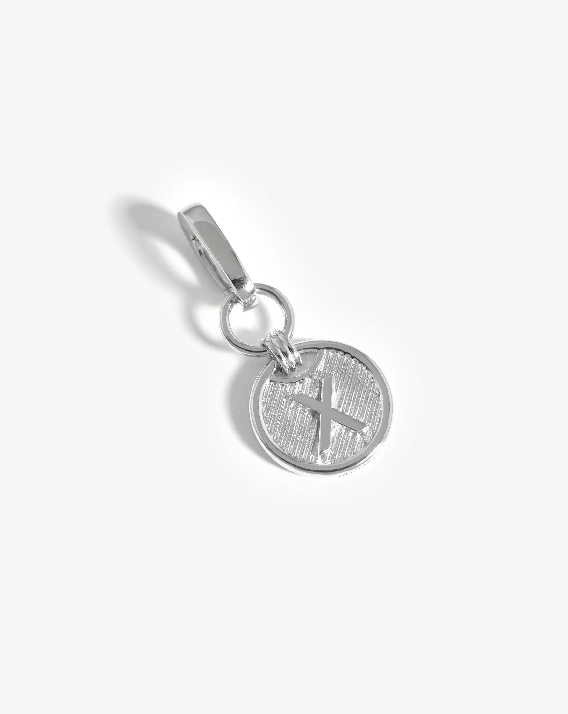Clip-On Initial Pendant - Initial X | Silver Plated Charms & Pendants Missoma 