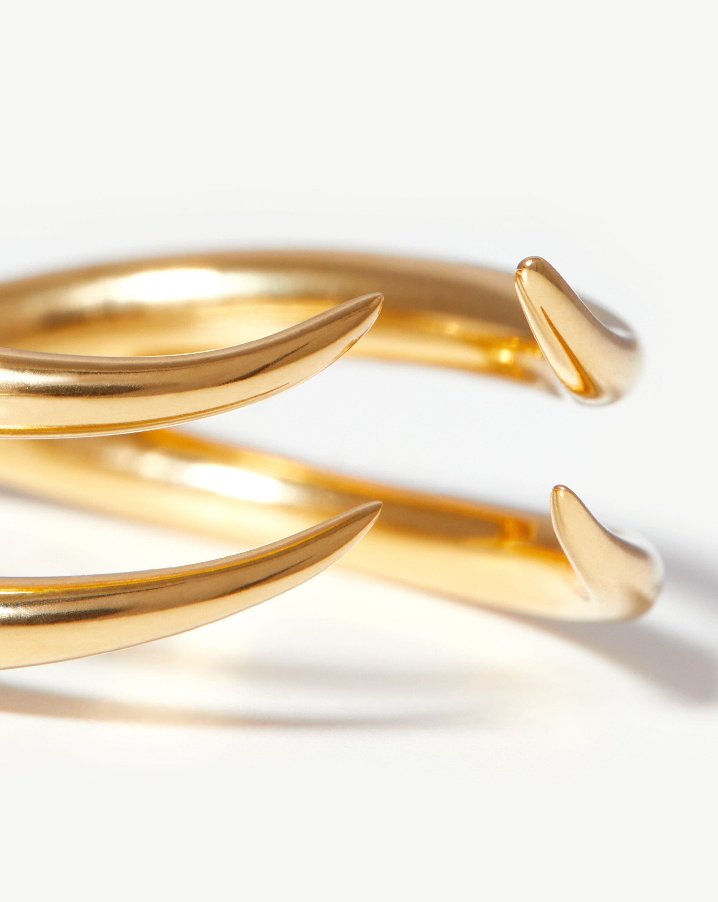 Double Claw Open Ring | 18ct Gold Plated Vermeil Rings Missoma 