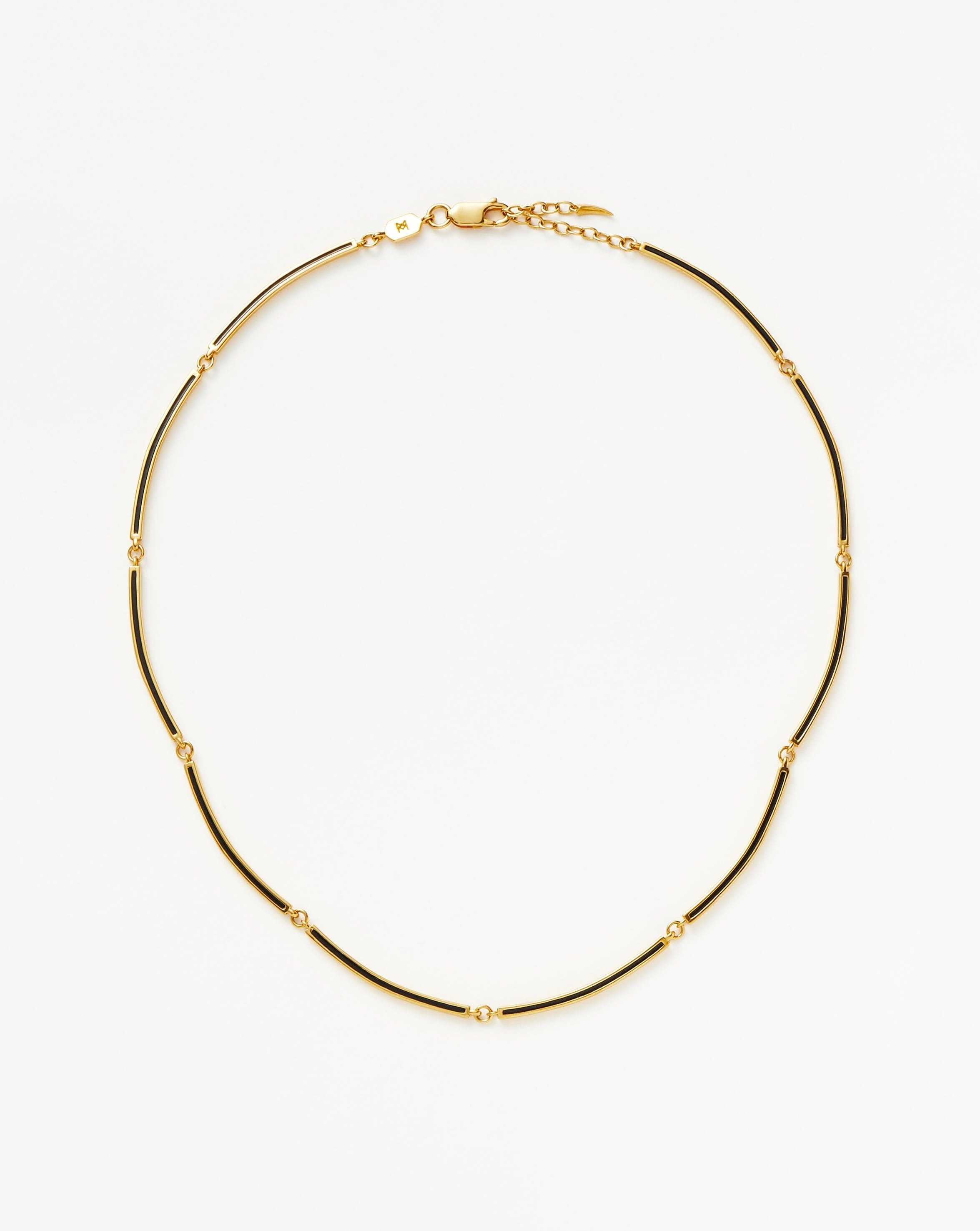 Enamel Reversible Byline Link Choker | 18ct Gold Plated Necklaces Missoma 