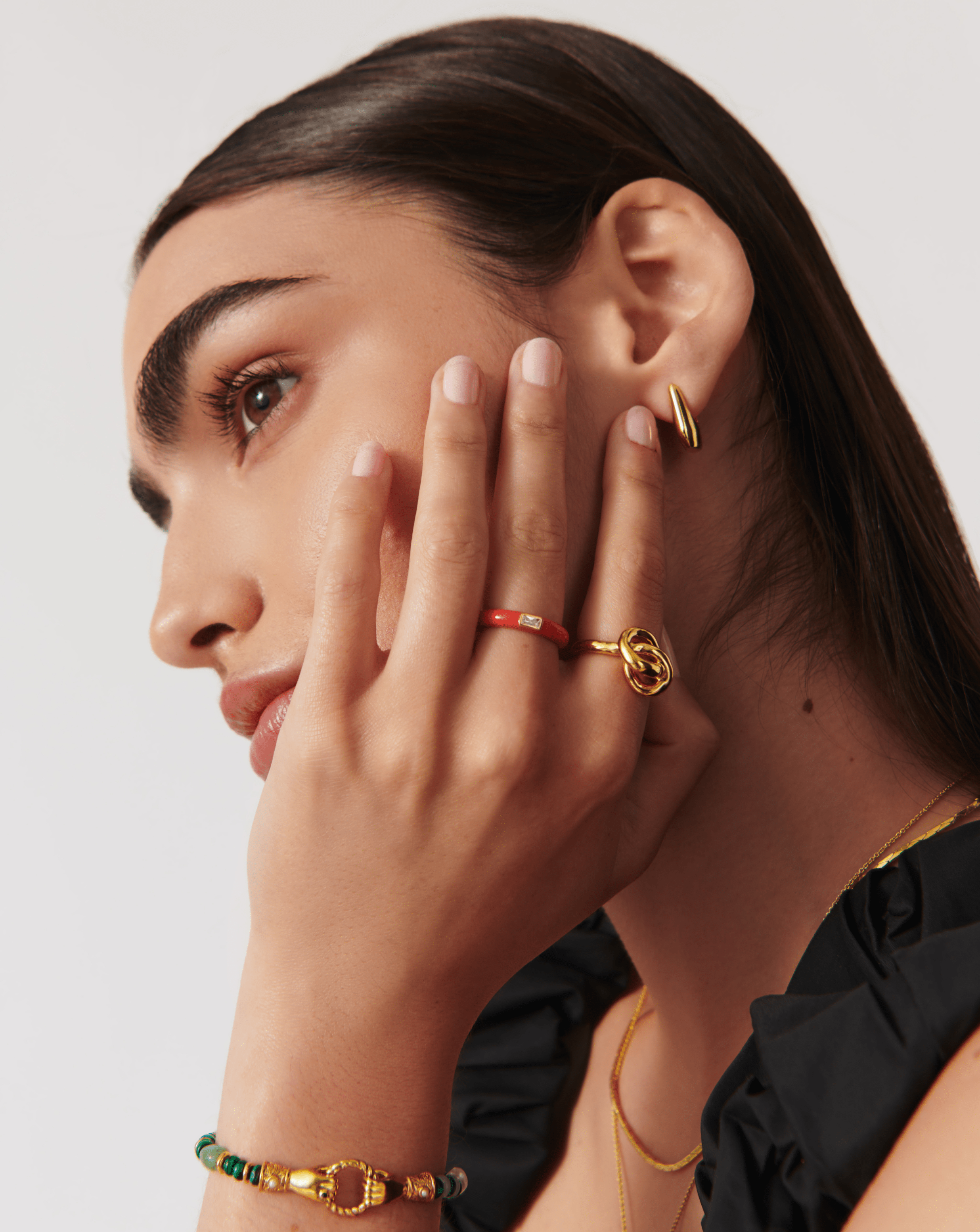 Enamel & Stone Stacking Ring Rings Missoma 