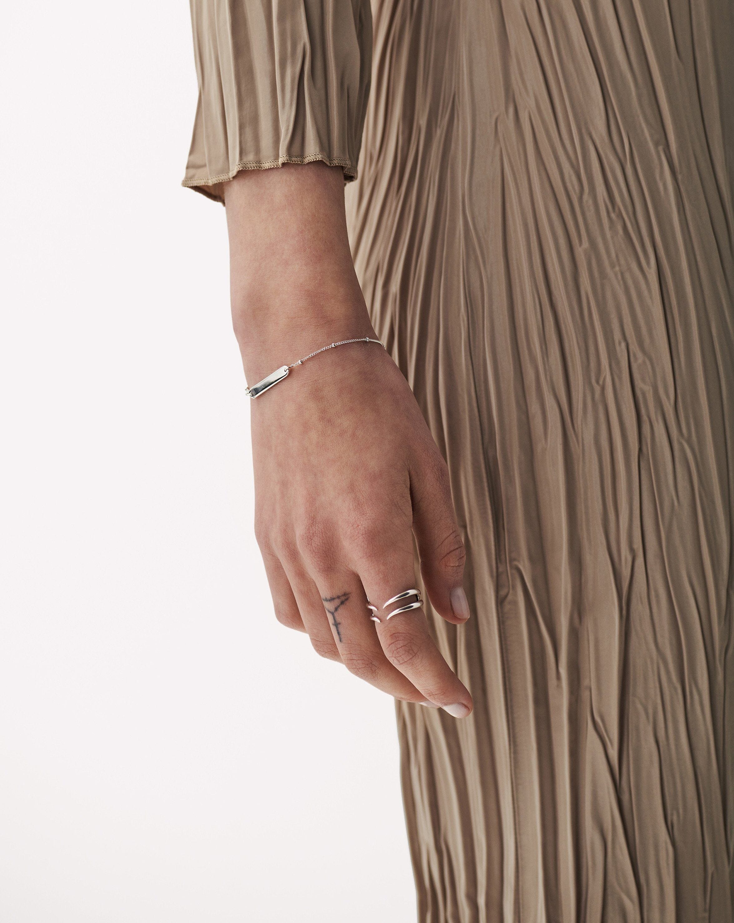 Engravable Bar Bracelet | Sterling Silver Bracelets Missoma 