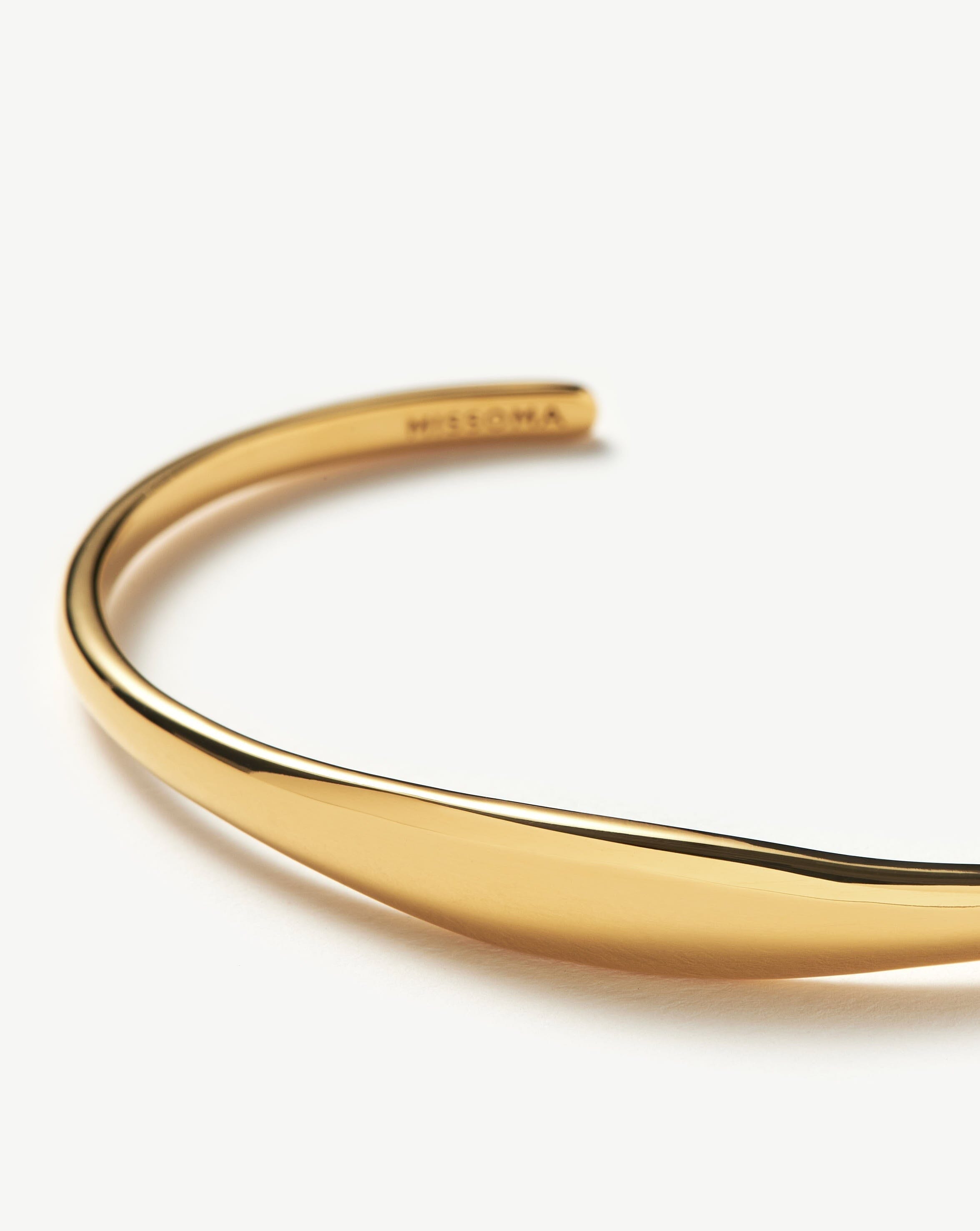 Engravable Cuff Bracelet | 18ct Gold Plated Vermeil Bracelets Missoma 