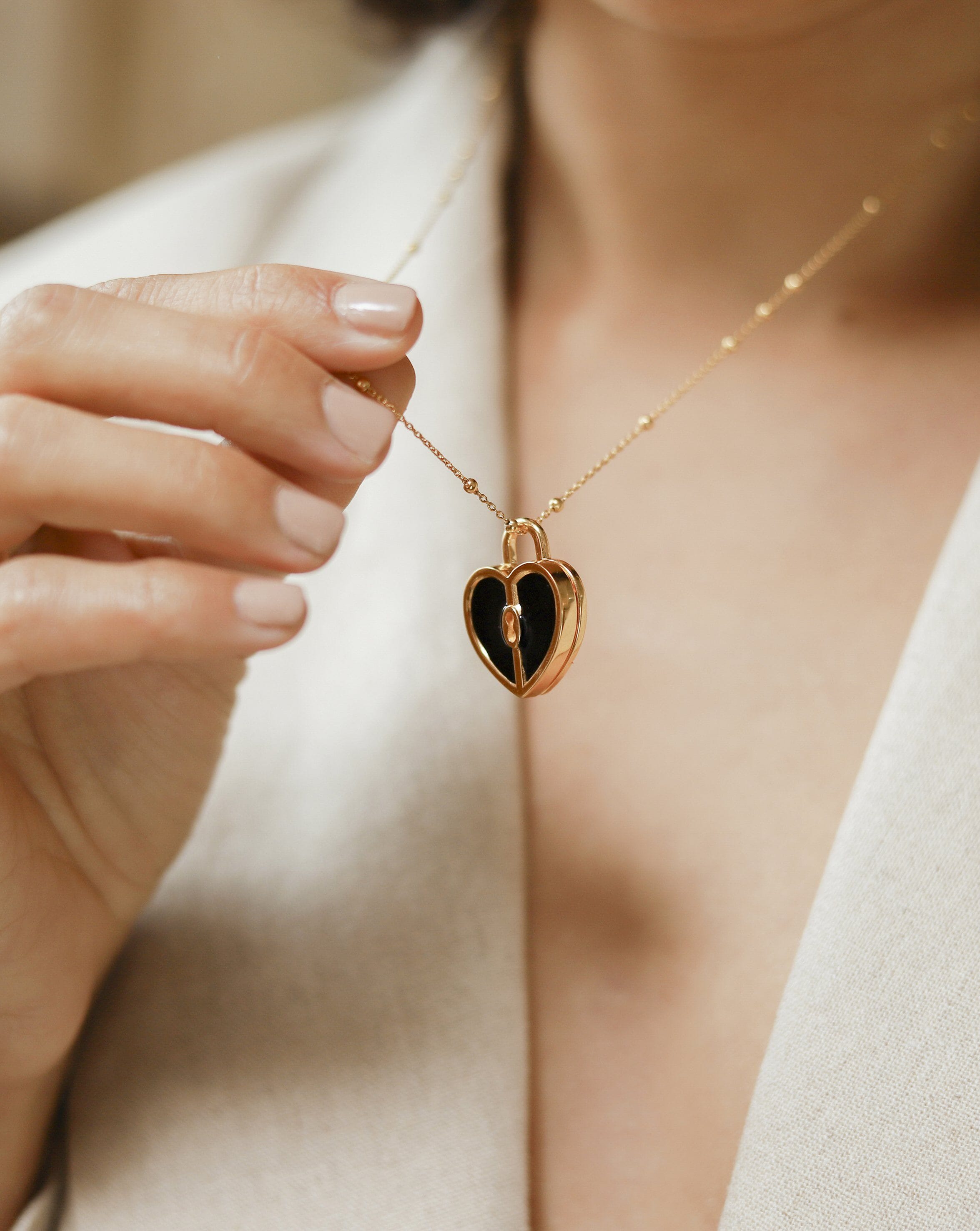 Engravable Heart Locket Necklace | 18ct Gold Plated Necklaces Missoma 