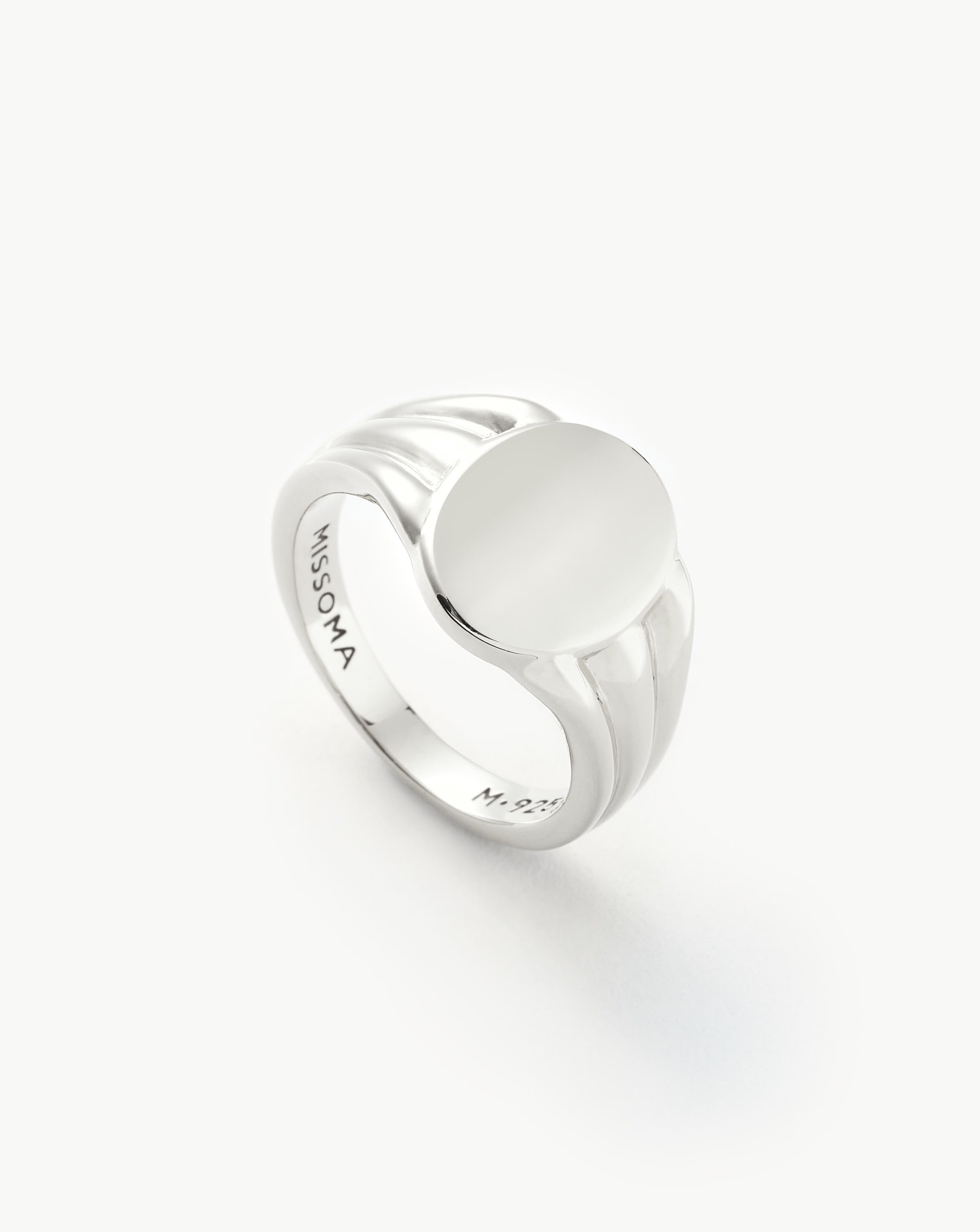Engravable Oval Signet Ring | Sterling Silver Rings Missoma 