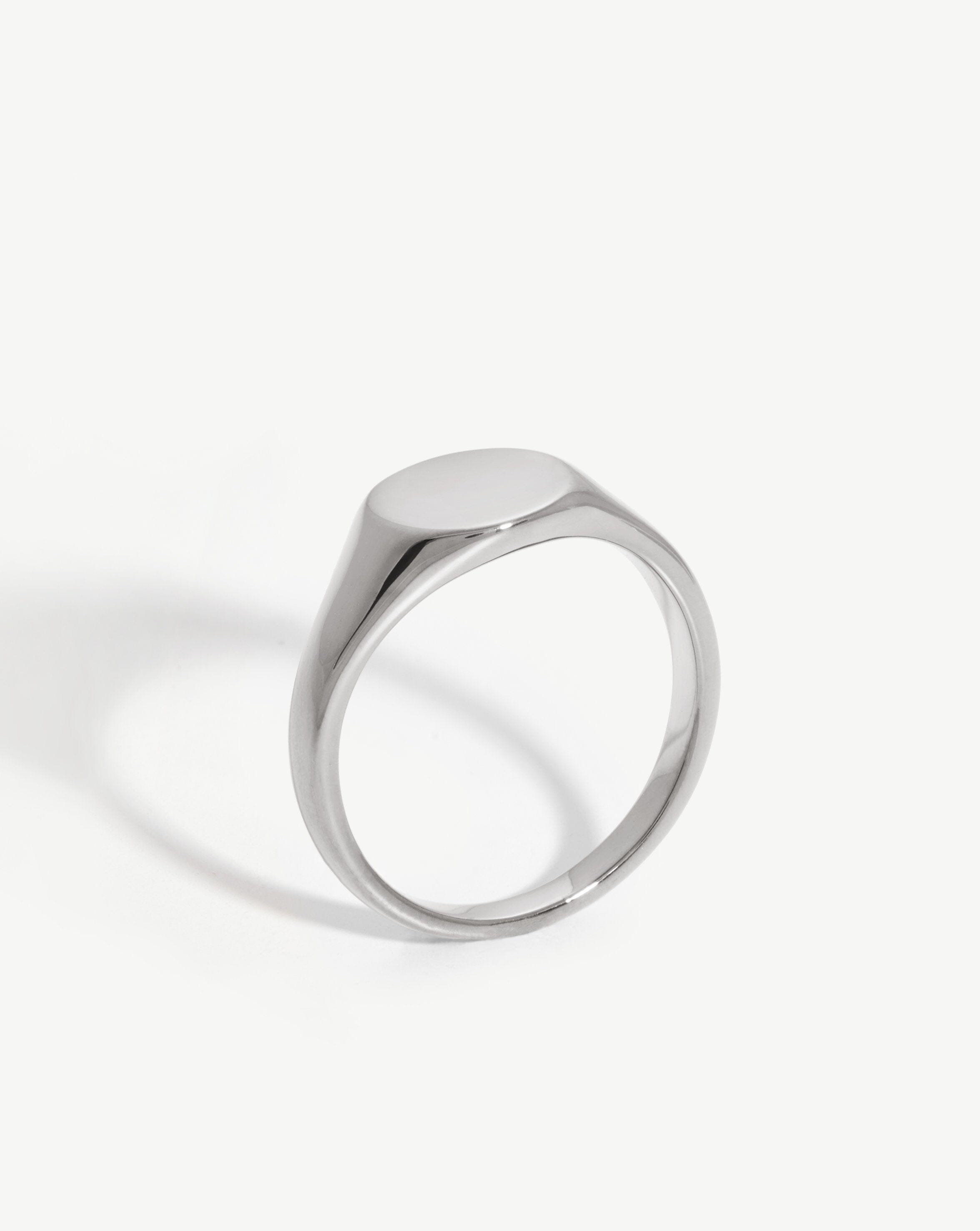 Engravable Round Signet Ring | Sterling Silver Rings Missoma 