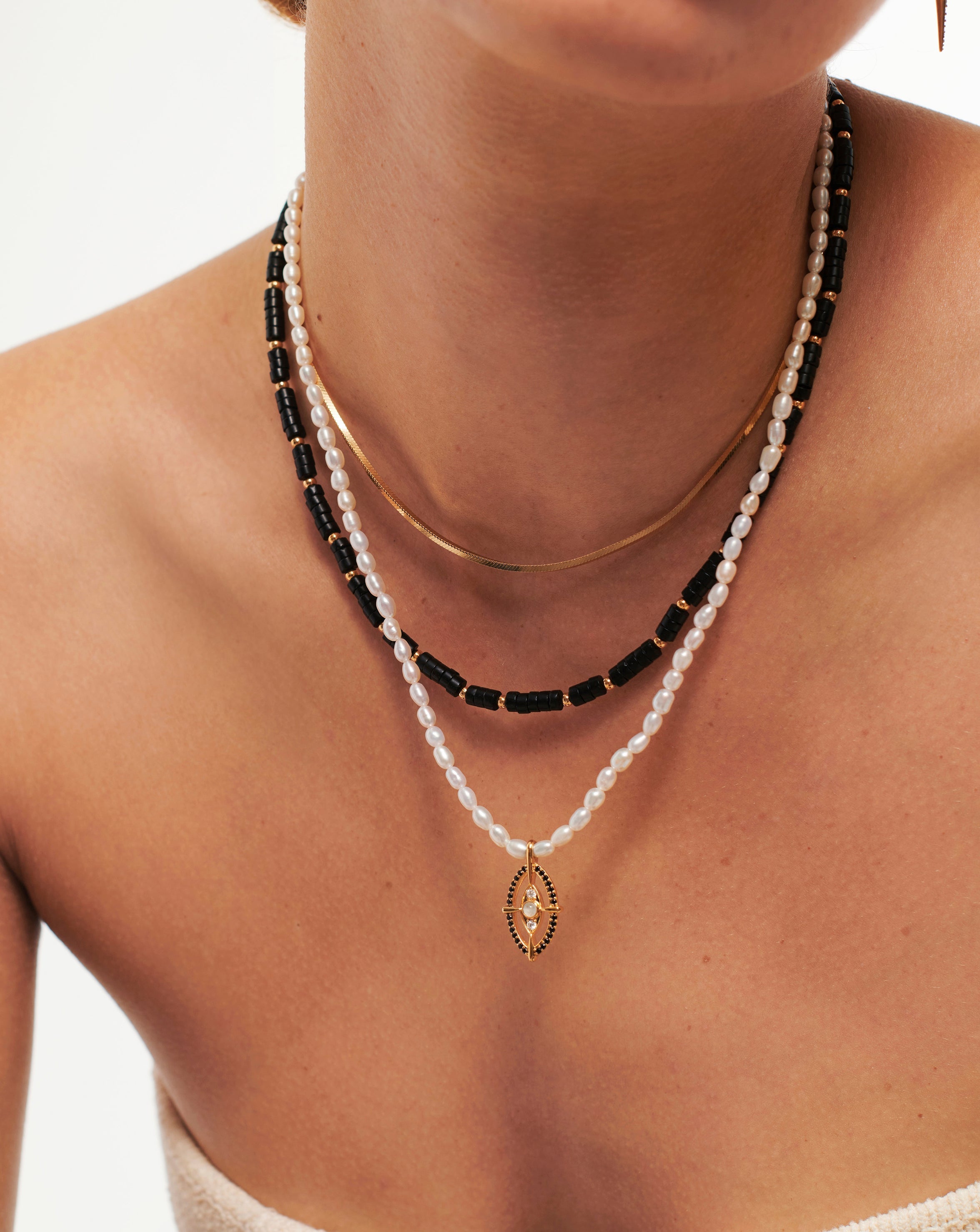 Evil Eye Amulet Pearl Pendant Necklace Necklaces Missoma