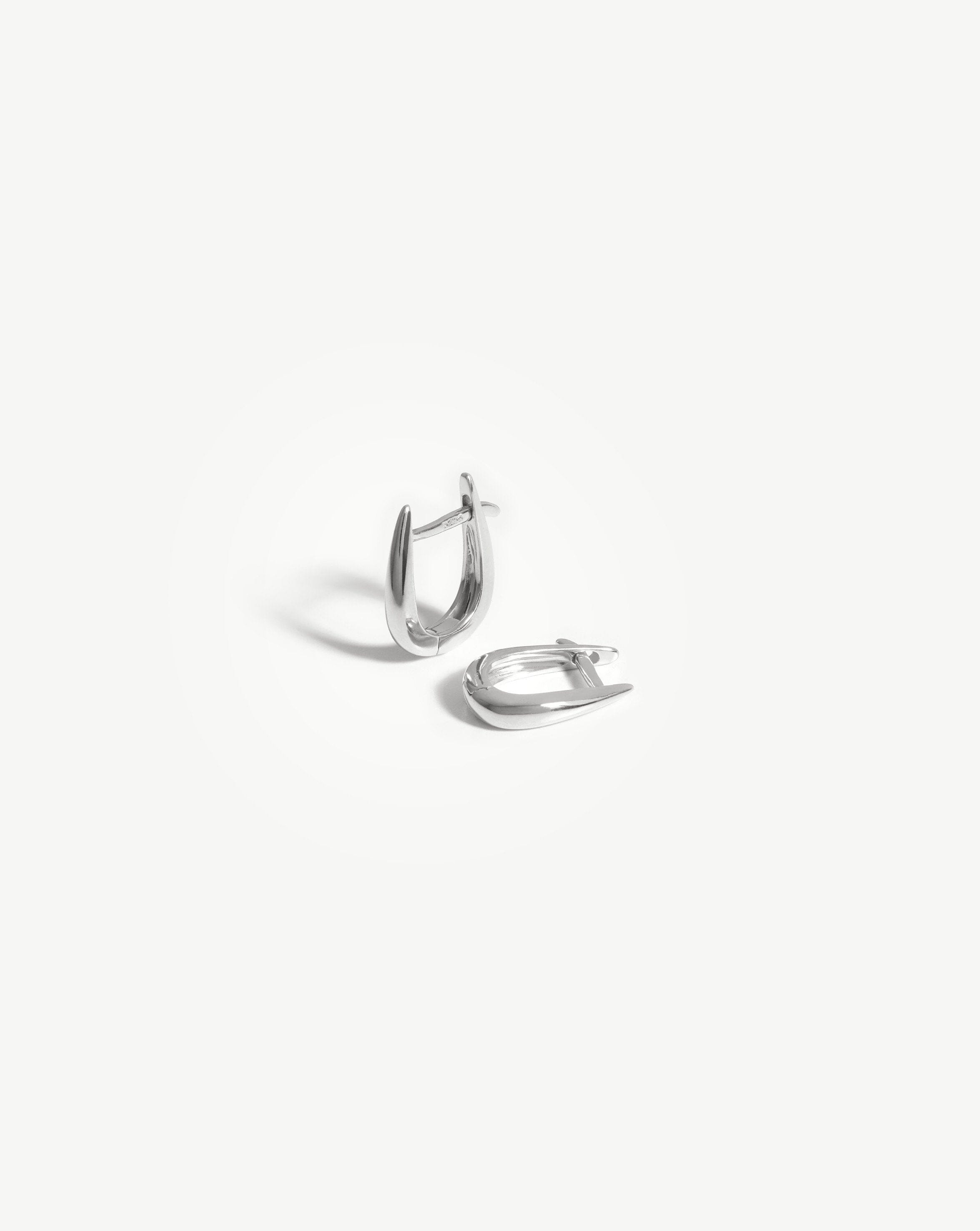 Fine Claw Huggies | 14ct White Gold Earrings Missoma 