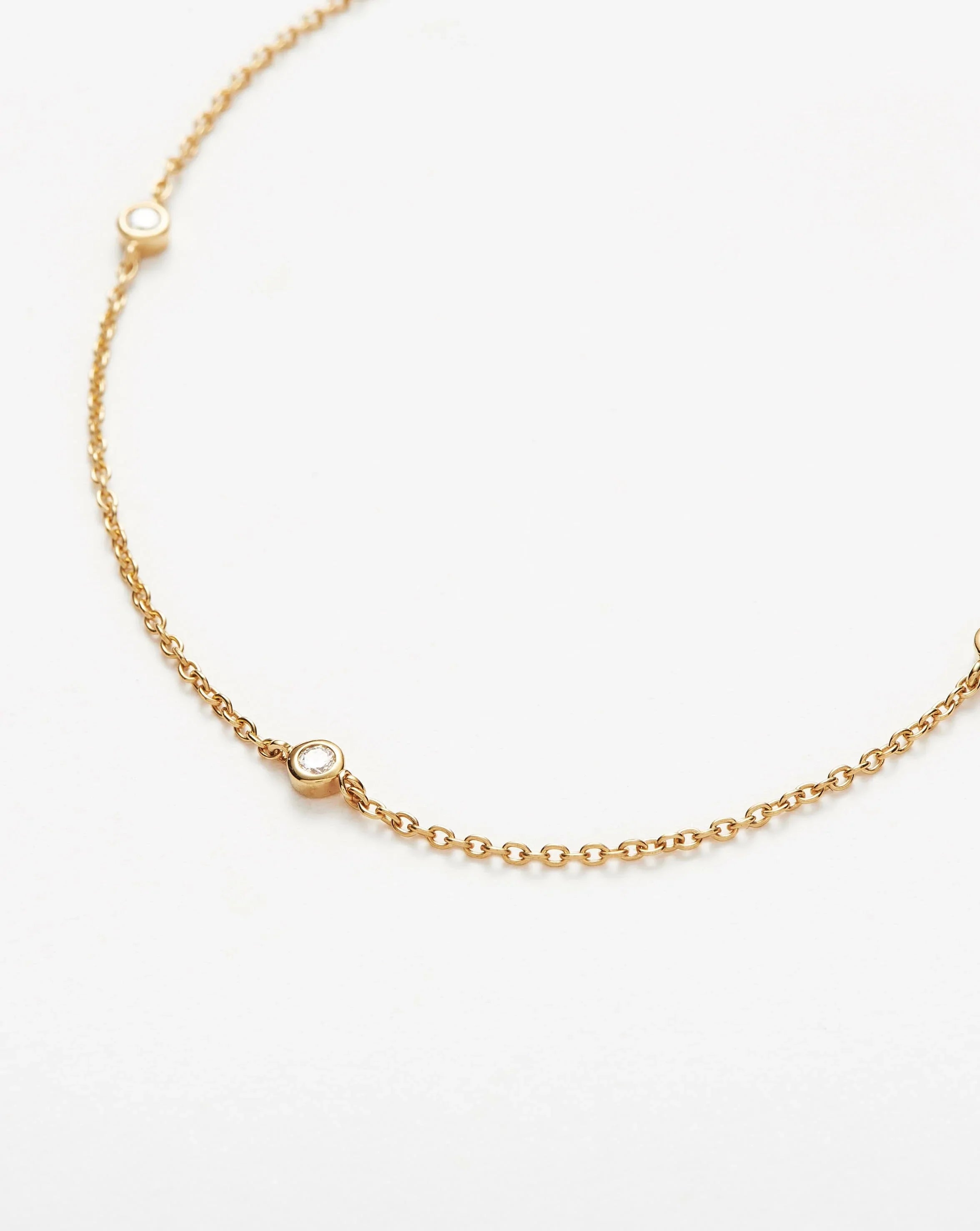 Fine Floating Diamond Necklace | 14ct Solid Gold Necklaces Missoma 