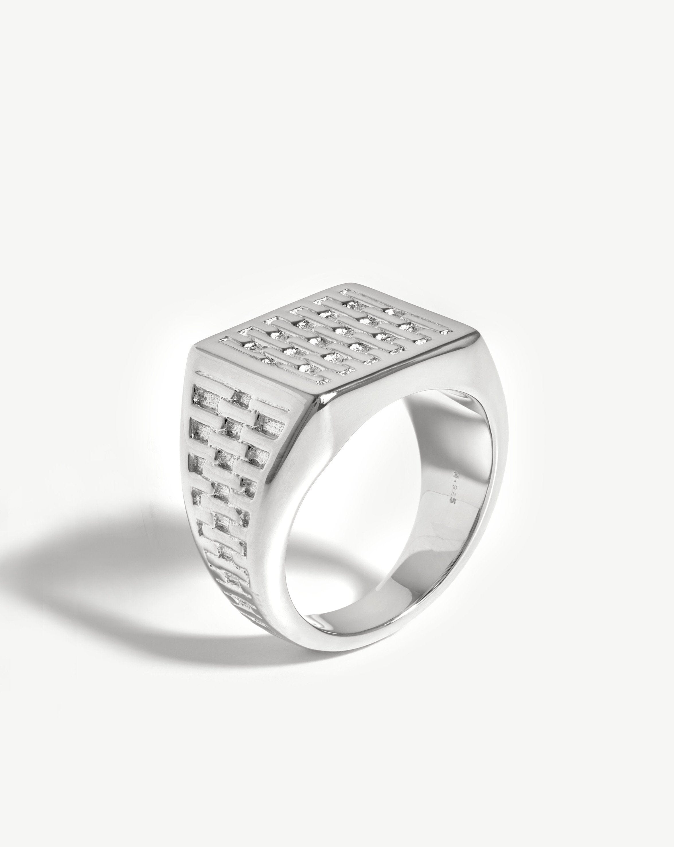 Fused Woven Square Signet Ring | Sterling Silver Rings Missoma 