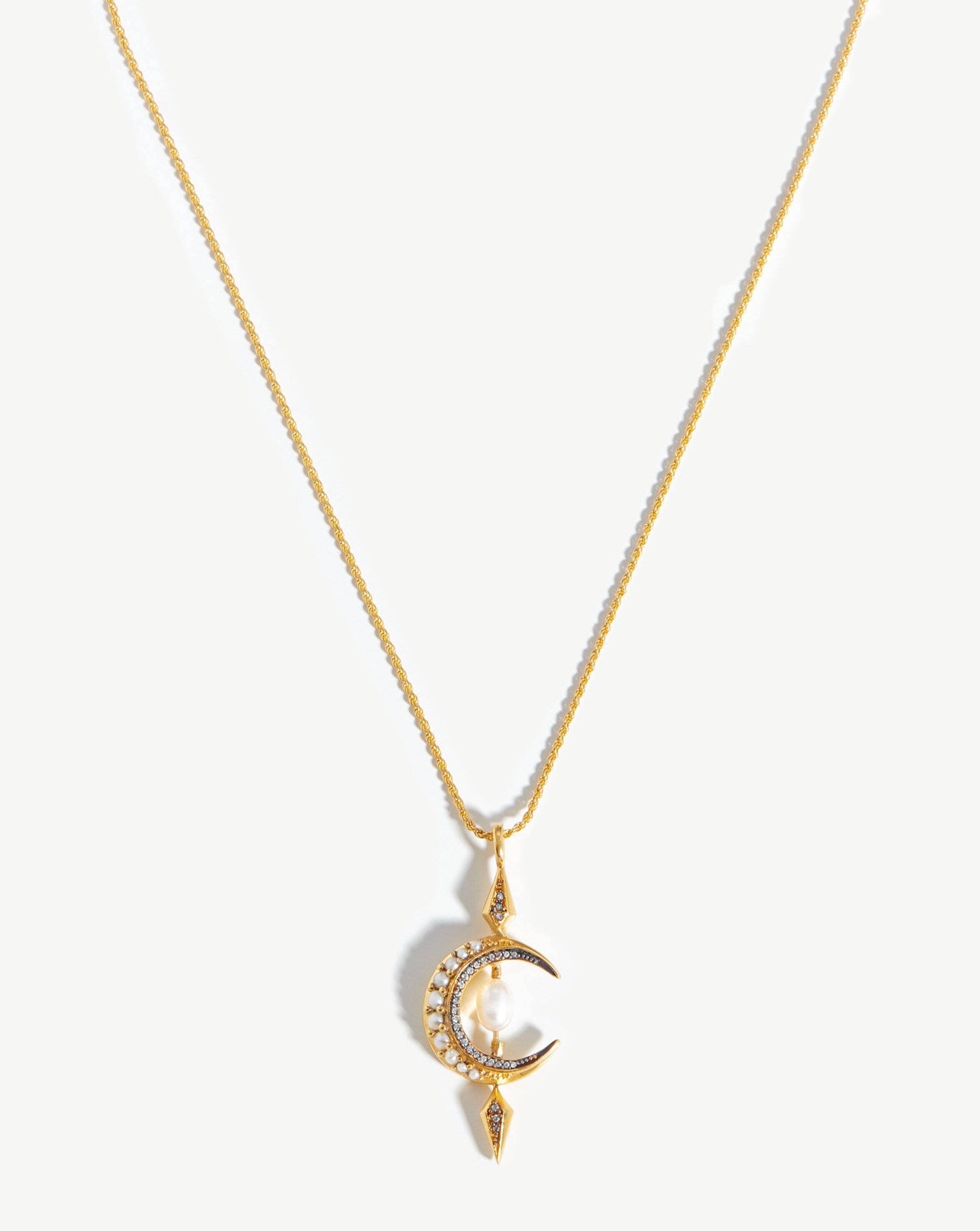 Harris Reed Crescent Moon Pearl Necklace Necklaces Missoma 