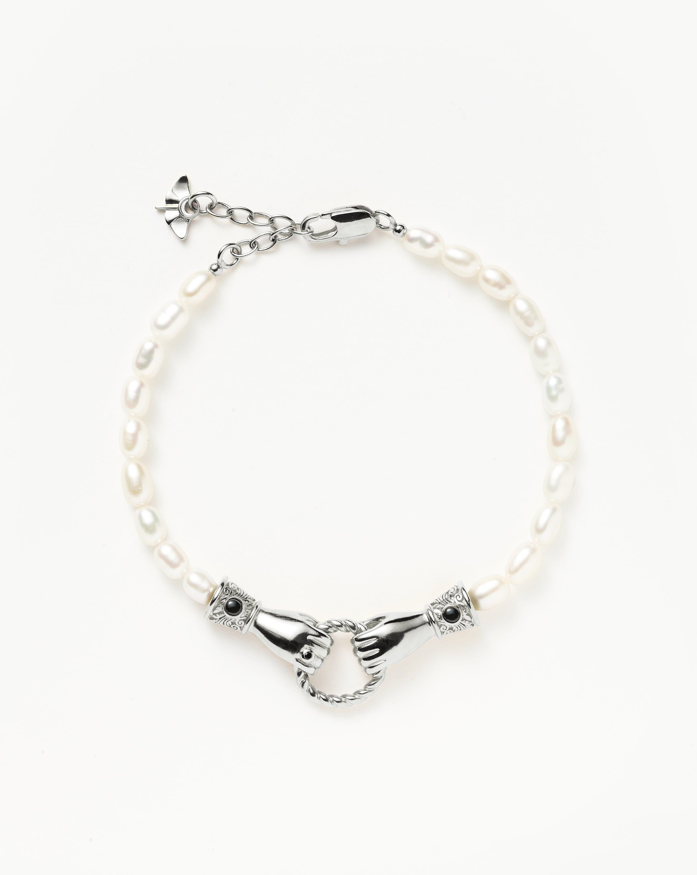 Harris Reed In Good Hands Pearl Bracelet | Silver Plated/Pearl Bracelets Missoma 