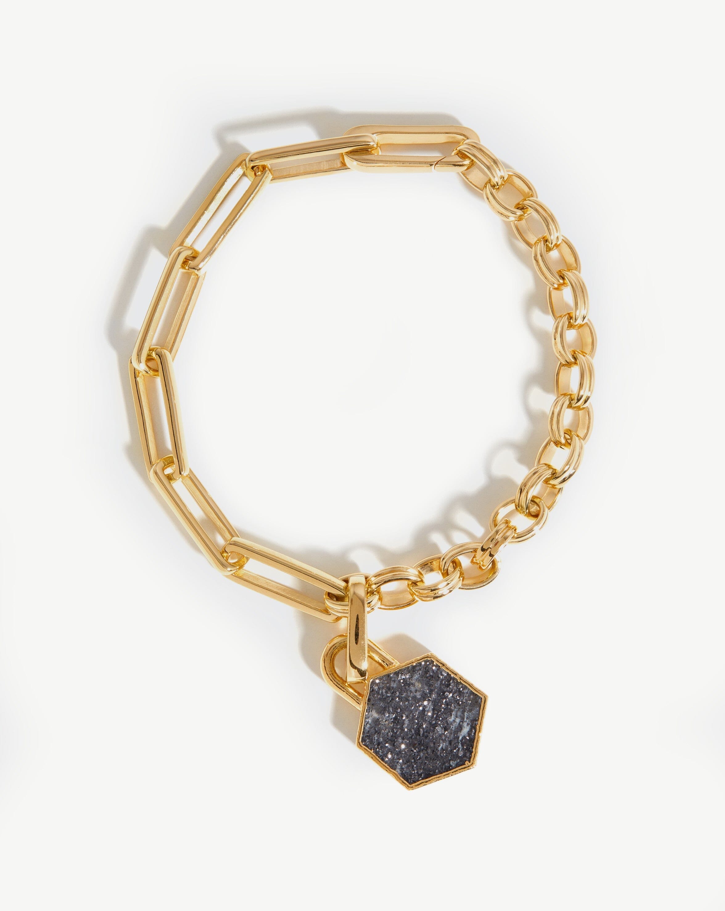 Hex Chain Bracelet | 18ct Gold Plated Vermeil/Star Quartz Bracelets Missoma 18ct Gold Plated Vermeil/Star Quartz 