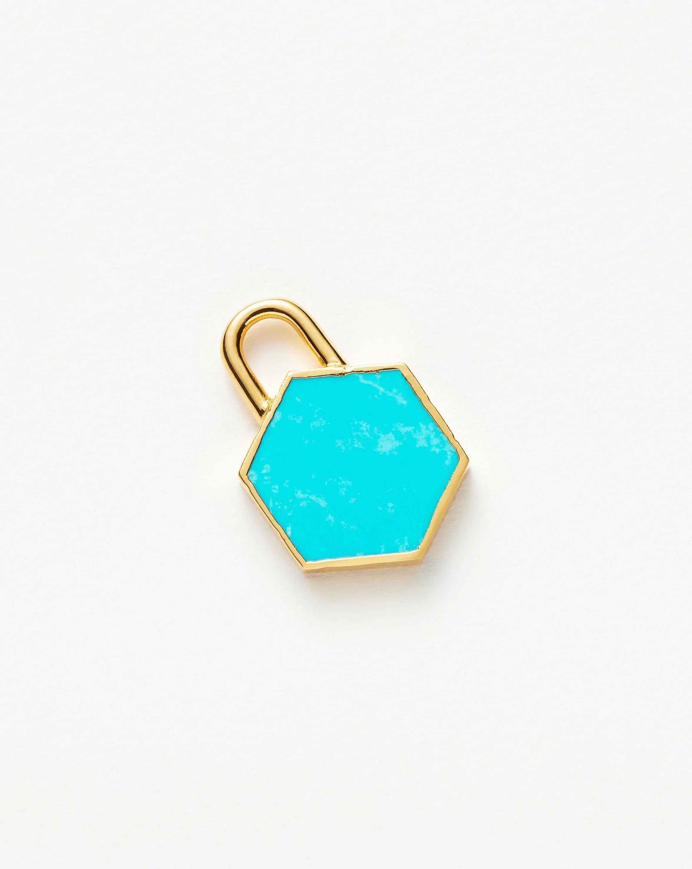 Hex Clip-on Pendant | 18ct Gold Plated Vermeil/Turquoise Necklaces Missoma 
