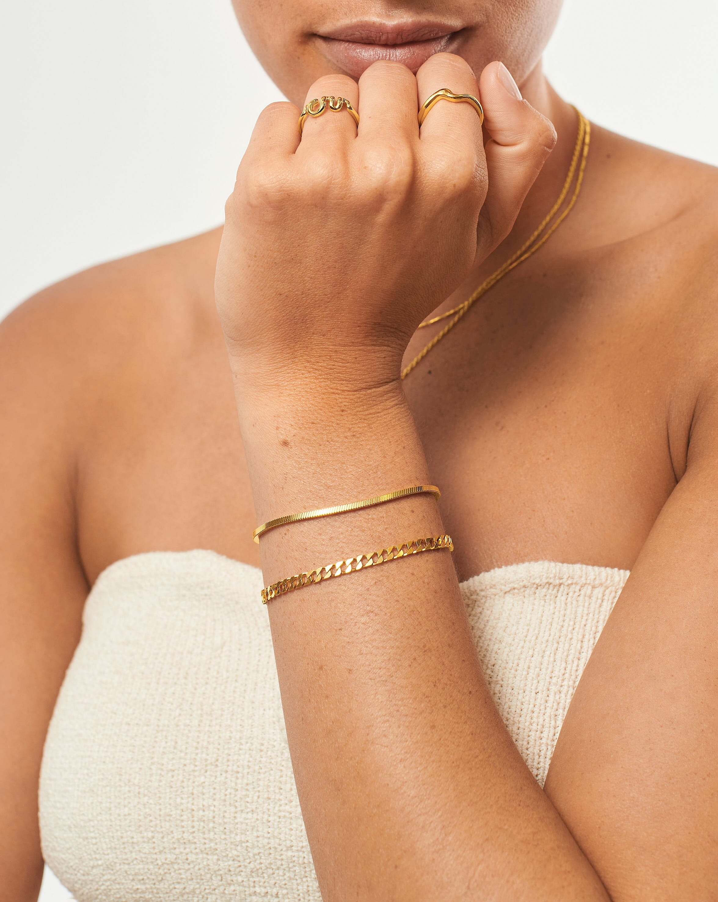 Iconic Lucy Williams Chain Bracelet Set | 18ct Gold Plated Vermeil Layering Sets Missoma 