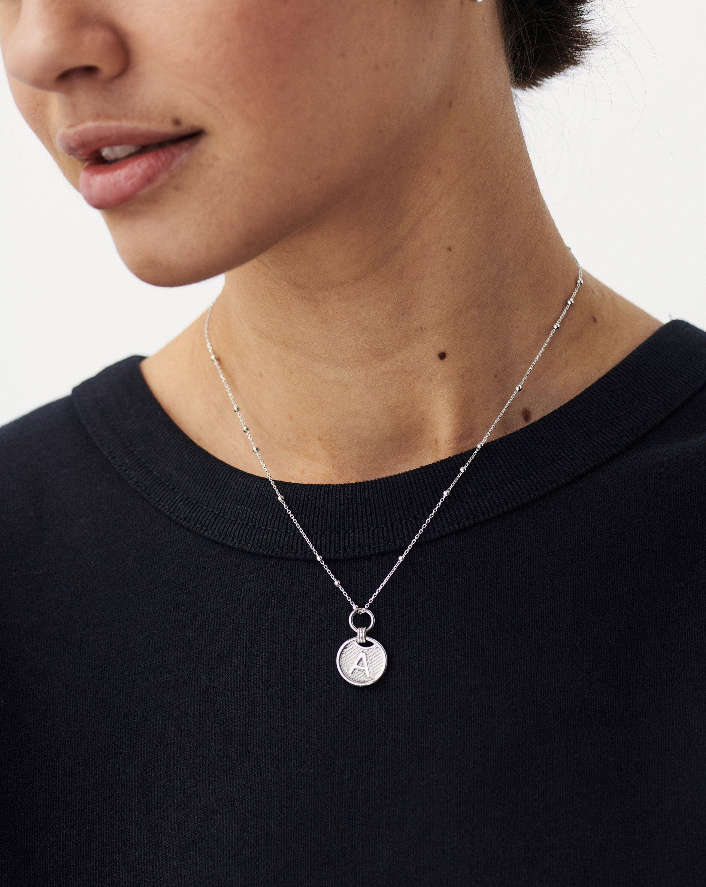 Initial Pendant Necklace - Initial D | Sterling Silver Necklaces Missoma 