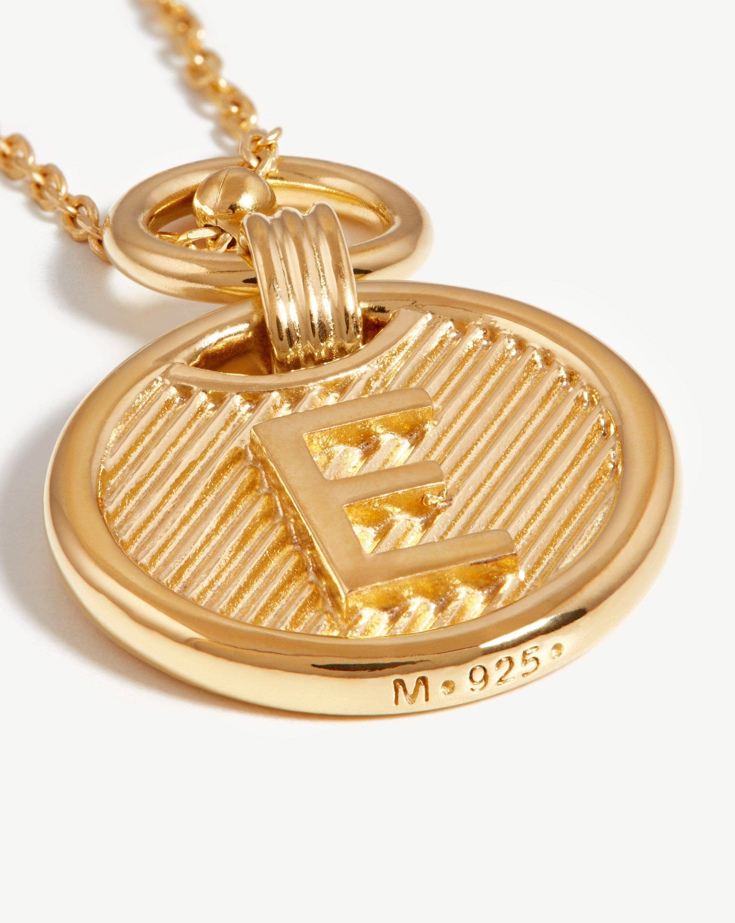 Initial Pendant Necklace - Initial E | 18ct Gold Plated Vermeil Necklaces Missoma 