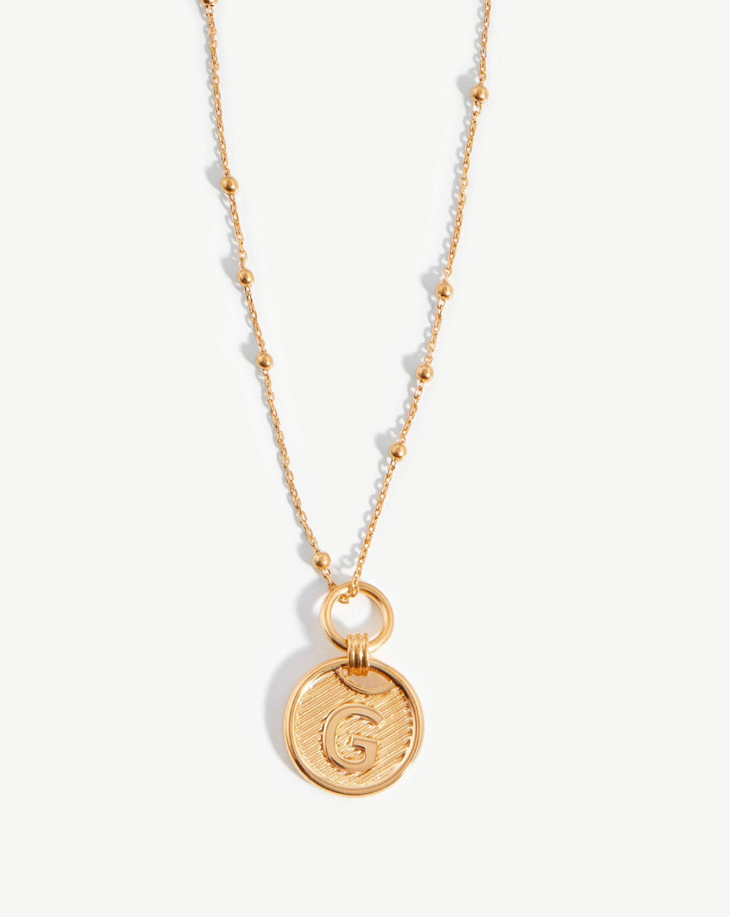 Initial Pendant Necklace - Initial G | 18ct Gold Plated Vermeil Necklaces Missoma 