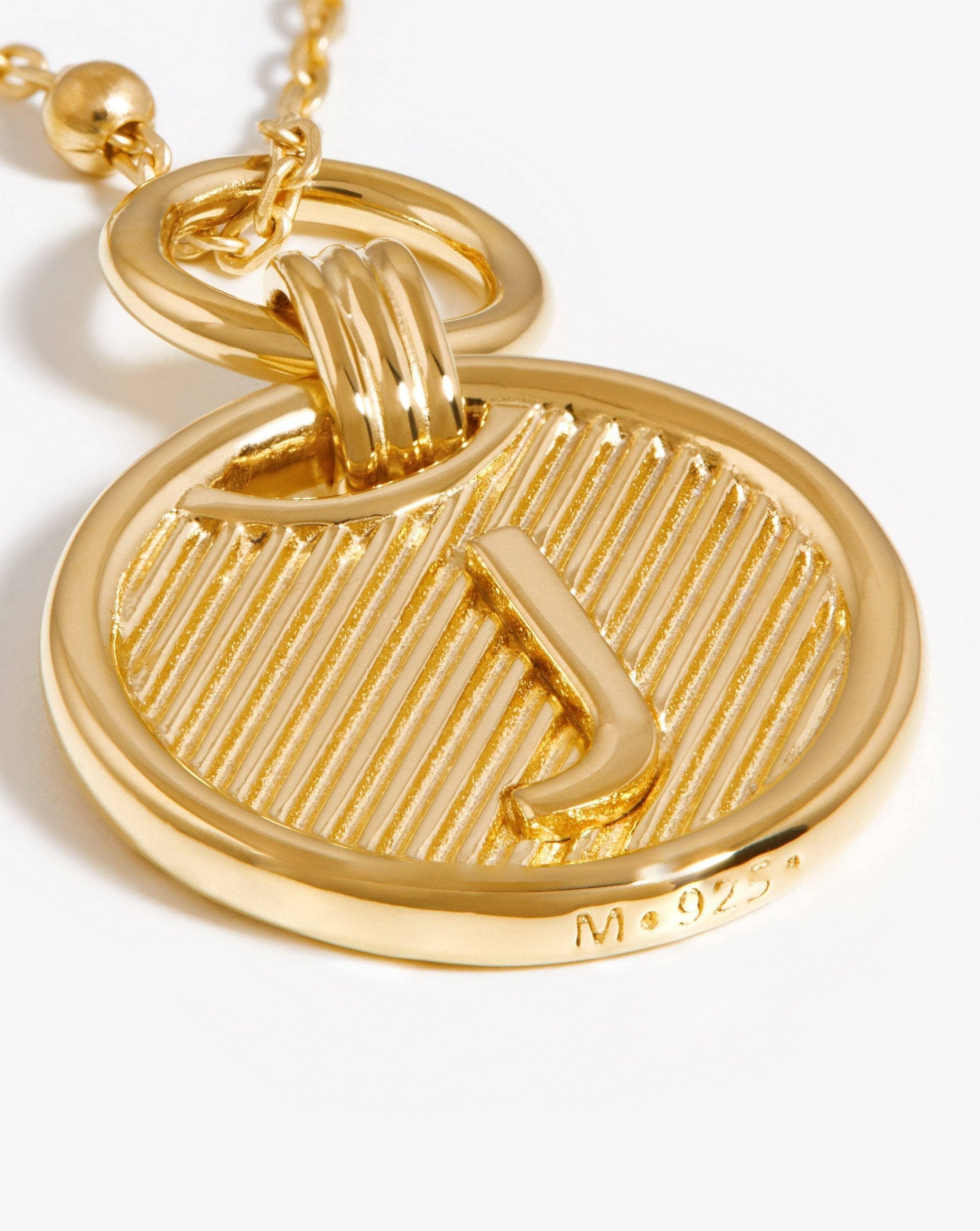 Initial Pendant Necklace - Initial J | 18ct Gold Plated Vermeil Necklaces Missoma 