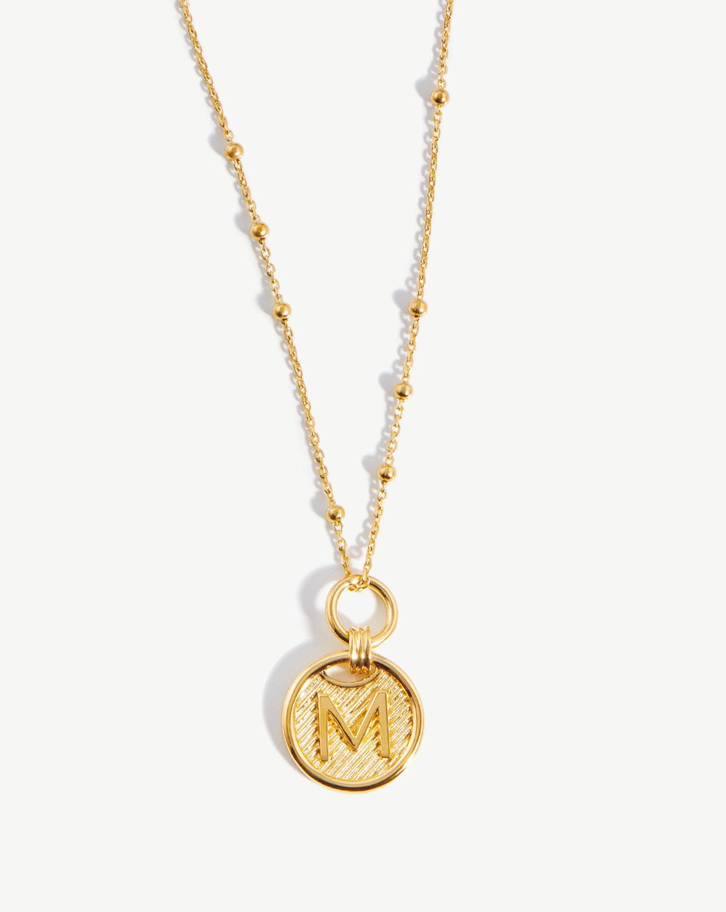 Initial Pendant Necklace - Initial M | 18ct Gold Vermeil | Missoma